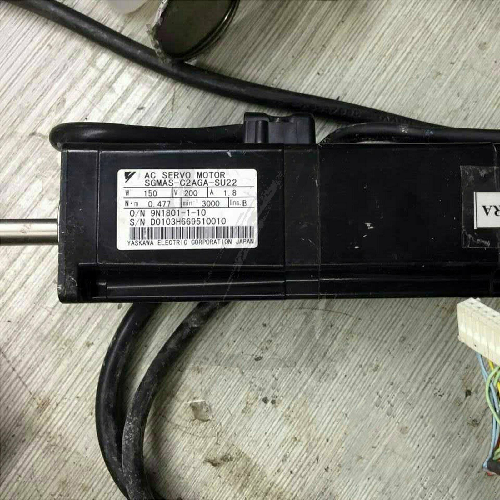 Used Yaskawa 150W Servo Motor SGMAS-C2AGA-SU22 good test - YASKAWA