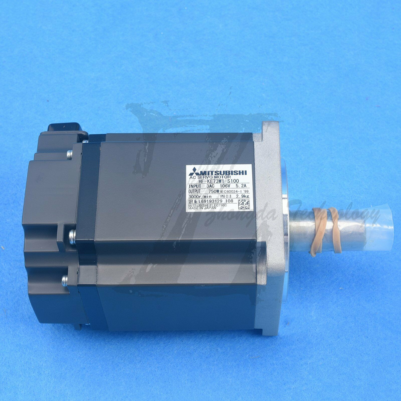 Mitsubishi AC Servo Motor, 750 W, 5.2 A, 3000 rpm, 7.2 Nm, HF-KE73W1-S100 - MITSUBISHI