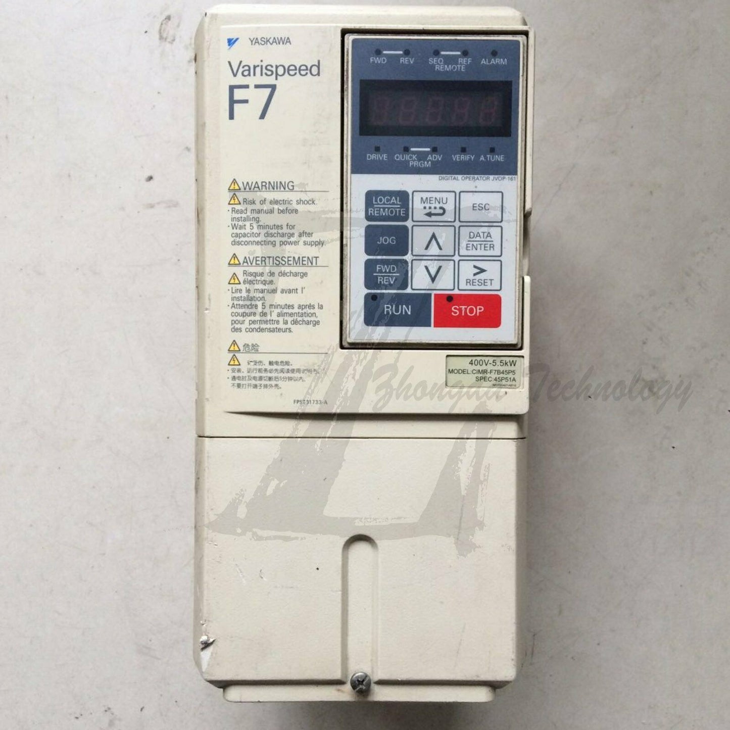 Used Yaskawa inverter G7 380V 3.7KW CIMR-G7B43P7 Tested In Good Condition - YASKAWA