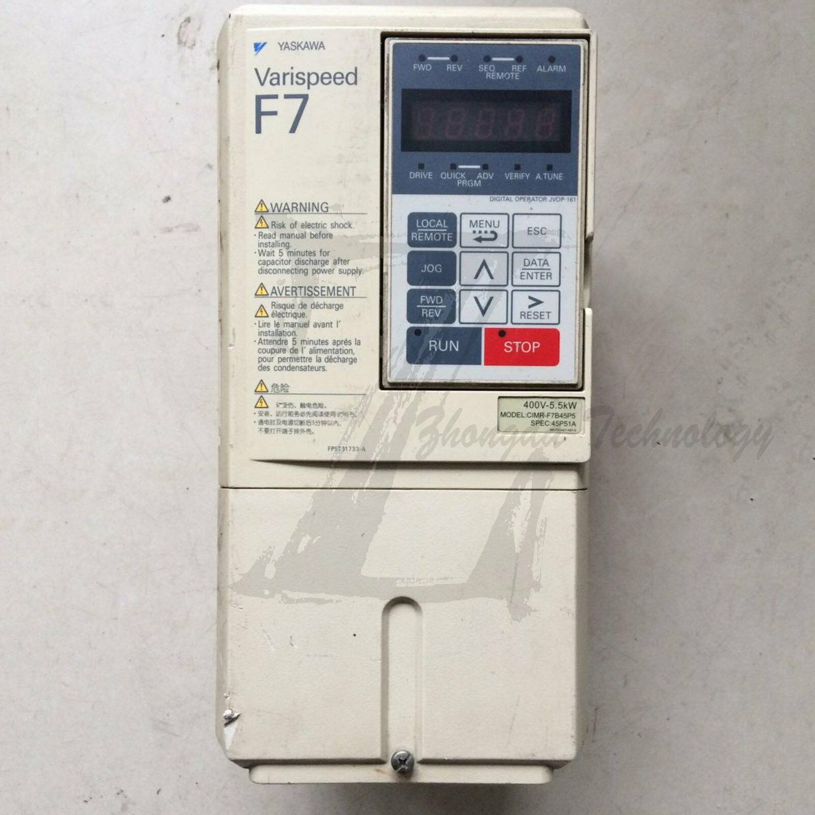 Used Yaskawa inverter G7 380V 3.7KW CIMR-G7B43P7 Tested In Good Condition - YASKAWA