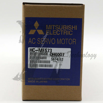 Mitsubishi Servo Motor 0.75 kW 200 V & 400 V 18 A 4500 rpm 2.4 Nm HC-MFS73 - MITSUBISHI