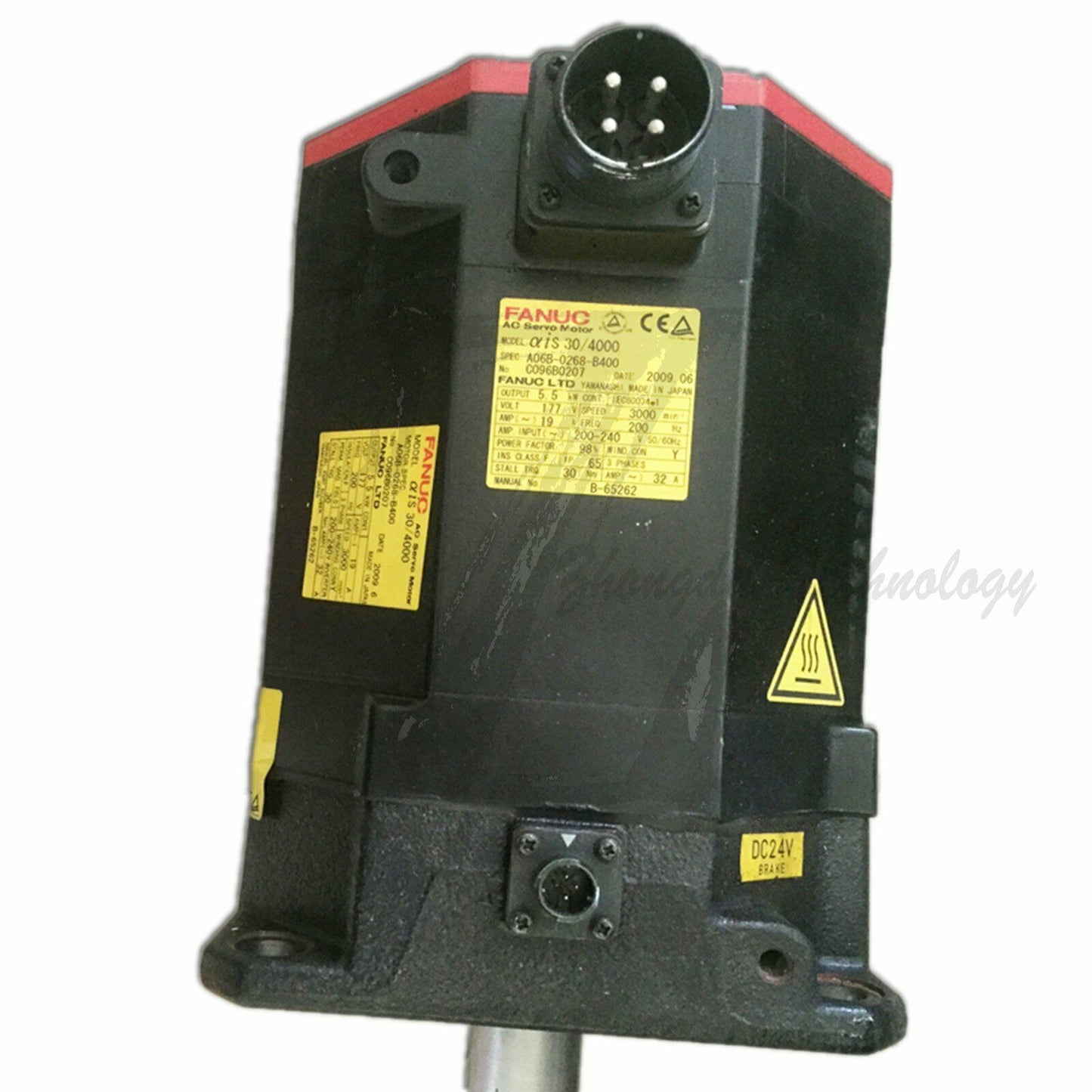 Used AC SERVO MOTOR MDL AiS30/4000, ST, SLK, 24v BRK, a1000 A06B-0268-B400 - FANUC
