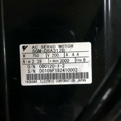 Used Yaskawa servo motor SGM-08A312B good - YASKAWA