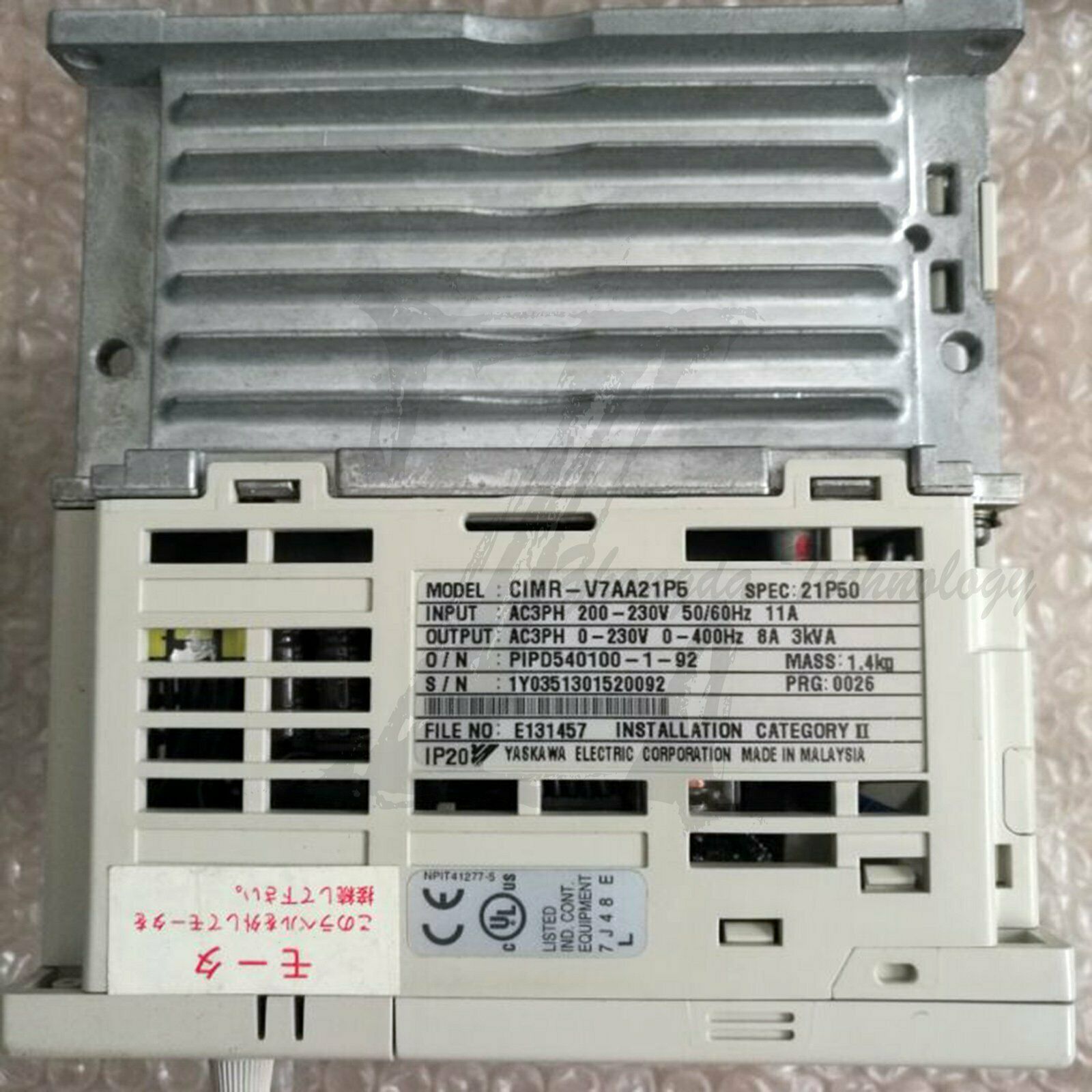 Used Yaskawa Inverter CIMR-V7AA21P5 1.5KW 220V good test - YASKAWA