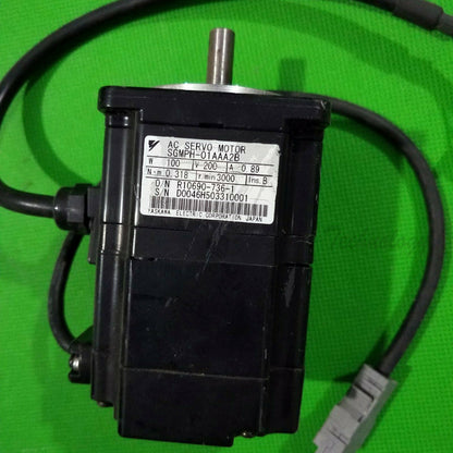 Used Yaskawa 100W Servo Motor SGMPH-01AAA2B good test - YASKAWA