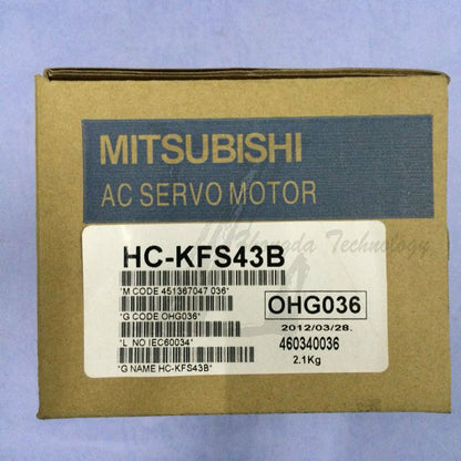 Mitsubishi Servo Motor 0.4 kW 200 V & 400 V 6.9 A 4500 rpm 1.3 Nm HC-KFS43B - MITSUBISHI
