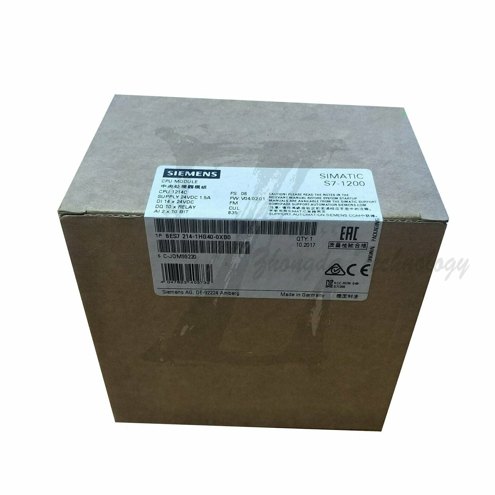 New Siemens PLC module 6ES7214-1HG40-0XB0 Siemens