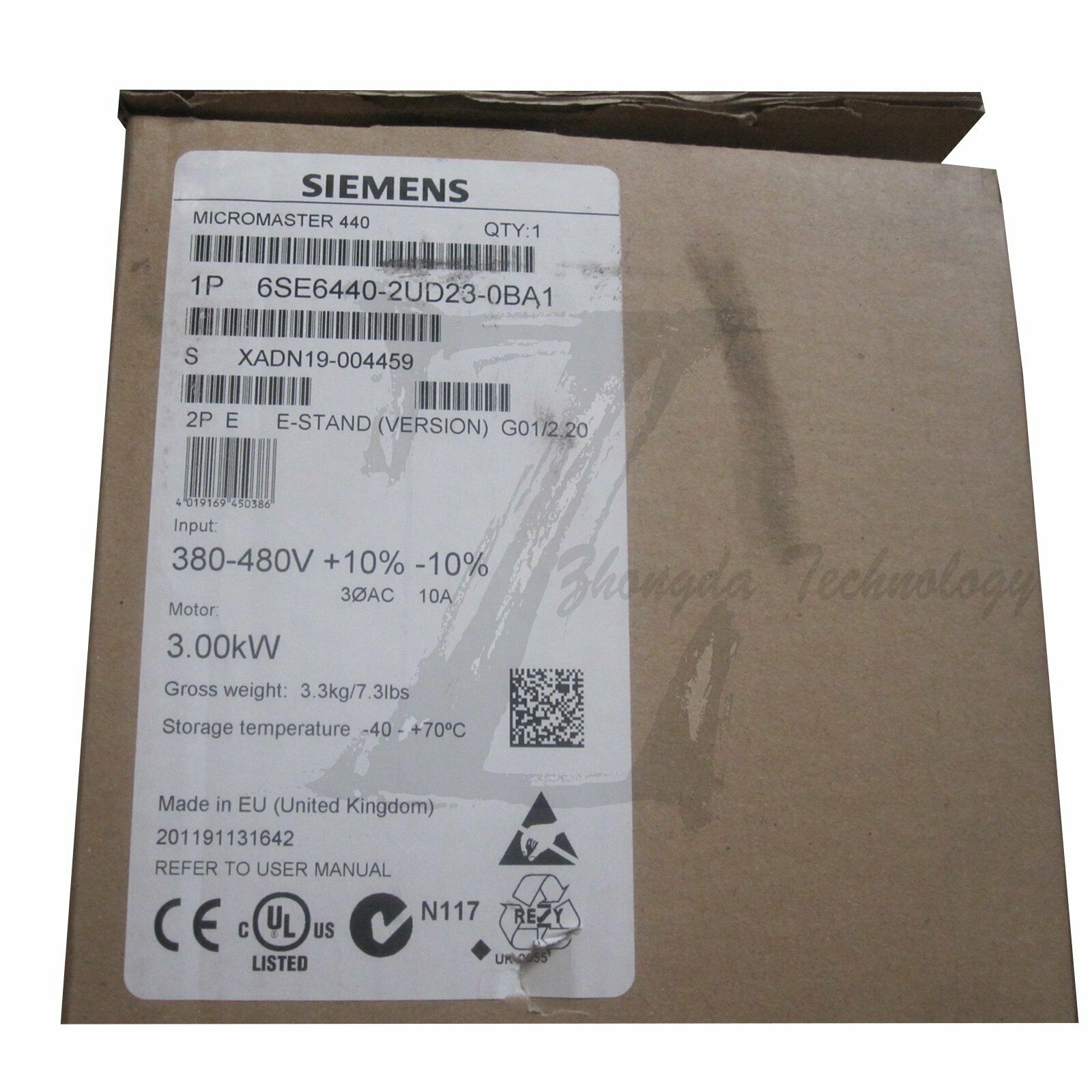 New Siemens inverter 6SE6440-2UD23-0BA1 Siemens