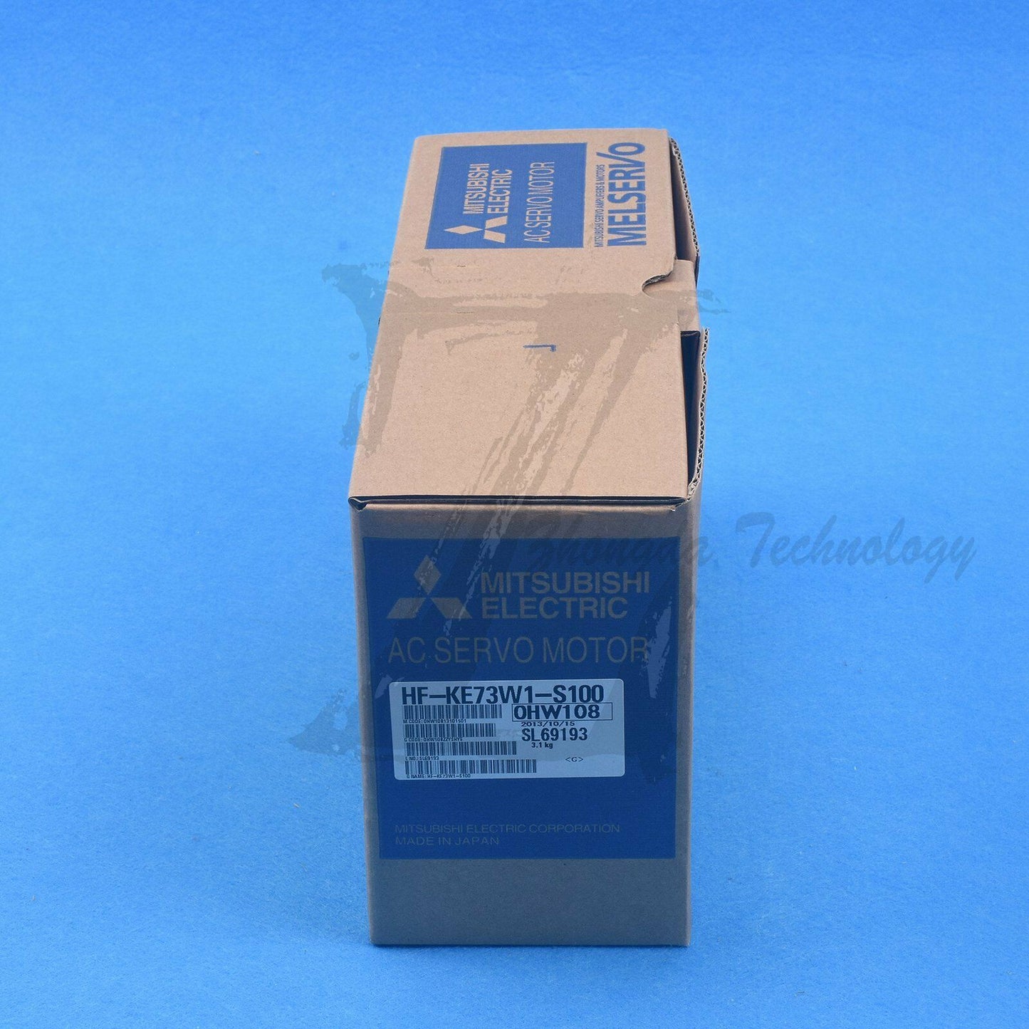 Mitsubishi AC Servo Motor, 750 W, 5.2 A, 3000 rpm, 7.2 Nm, HF-KE73W1-S100 - MITSUBISHI