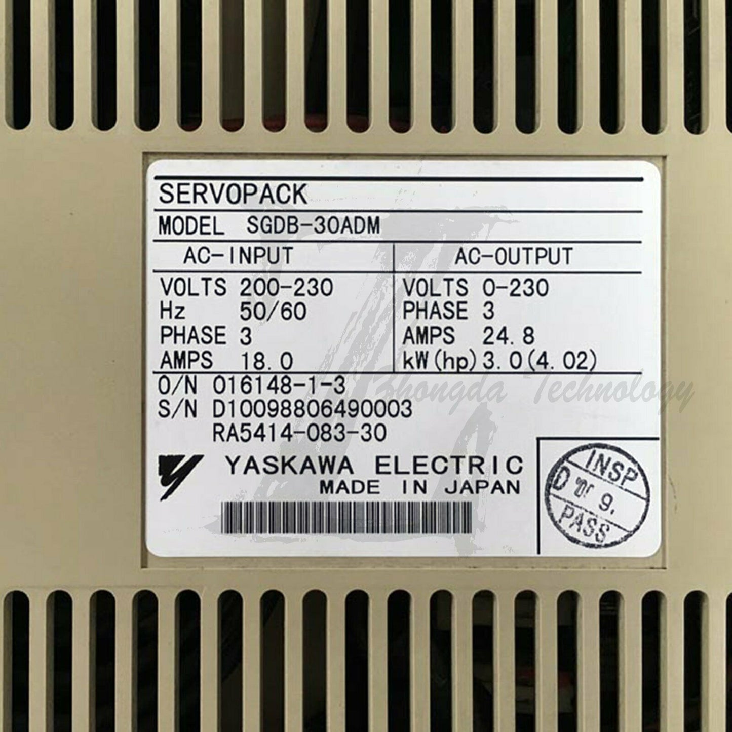 Used Yaskawa servo drives SGDB-30ADM Tested In Good Condition - YASKAWA