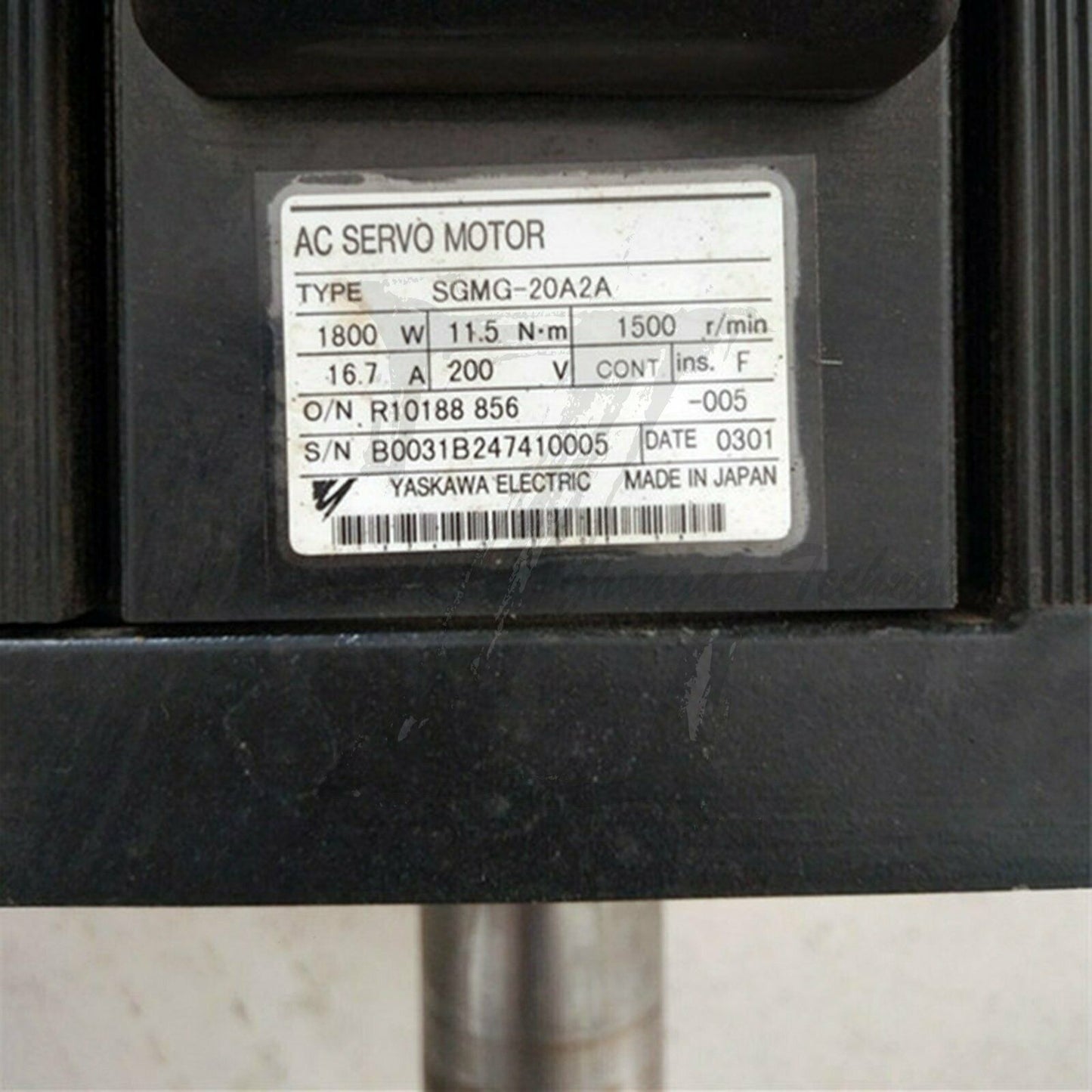 Used Yaskawa AC servo motor SGMG-20A2A good test - YASKAWA