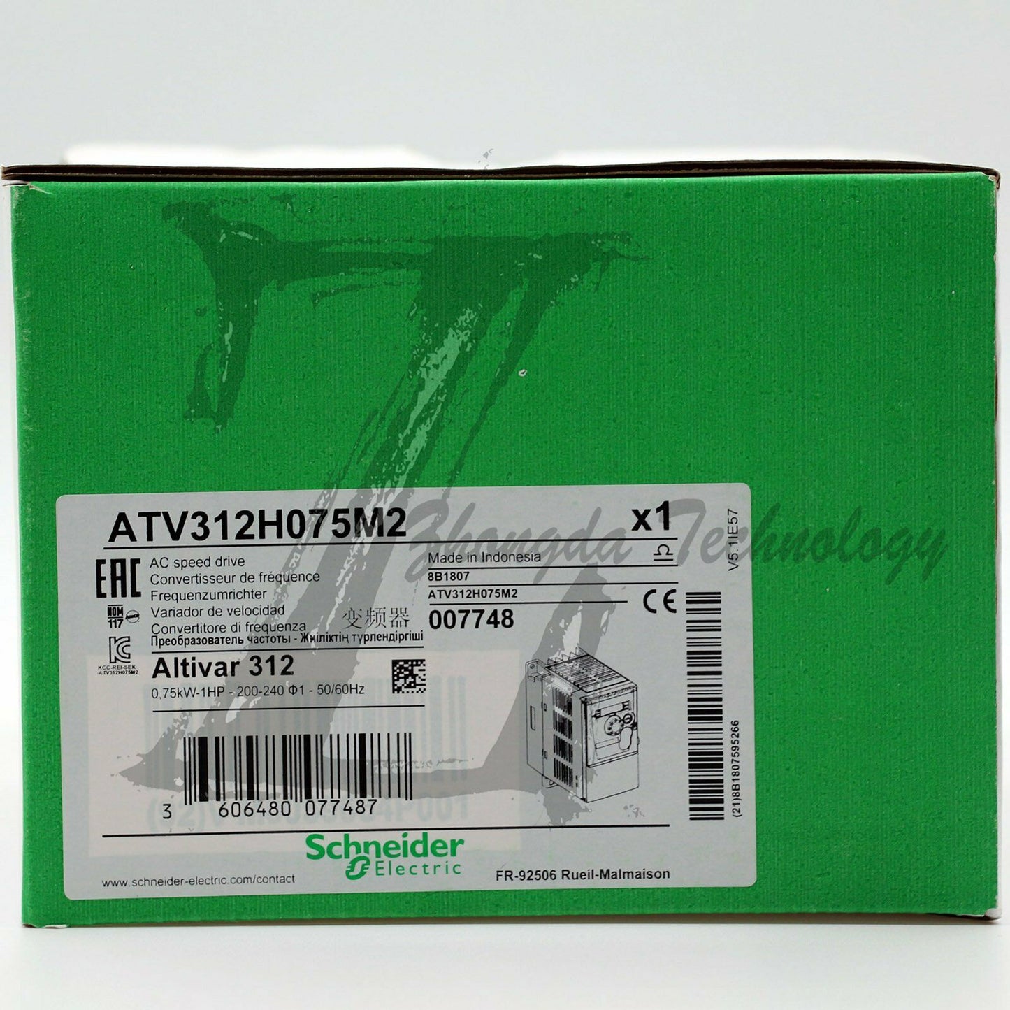 New Schneider ATV312H075M2 : Frequency converter 0.75kW-1.8kV -60W-200..240 V - SCHNEIDER