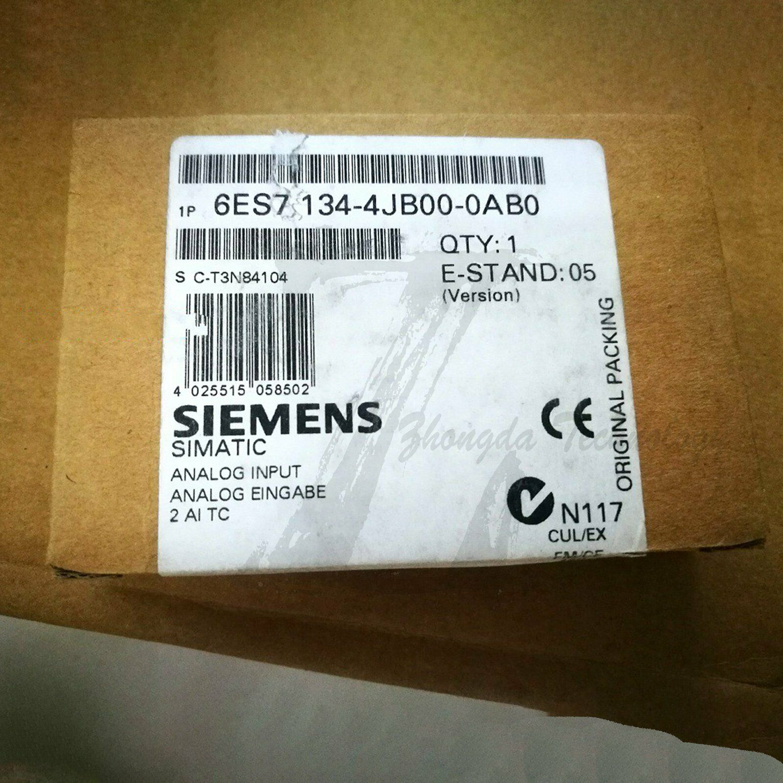 New Siemens 2 analog inputs Thermocouple signals 6ES7 134-4JB00-0AB0