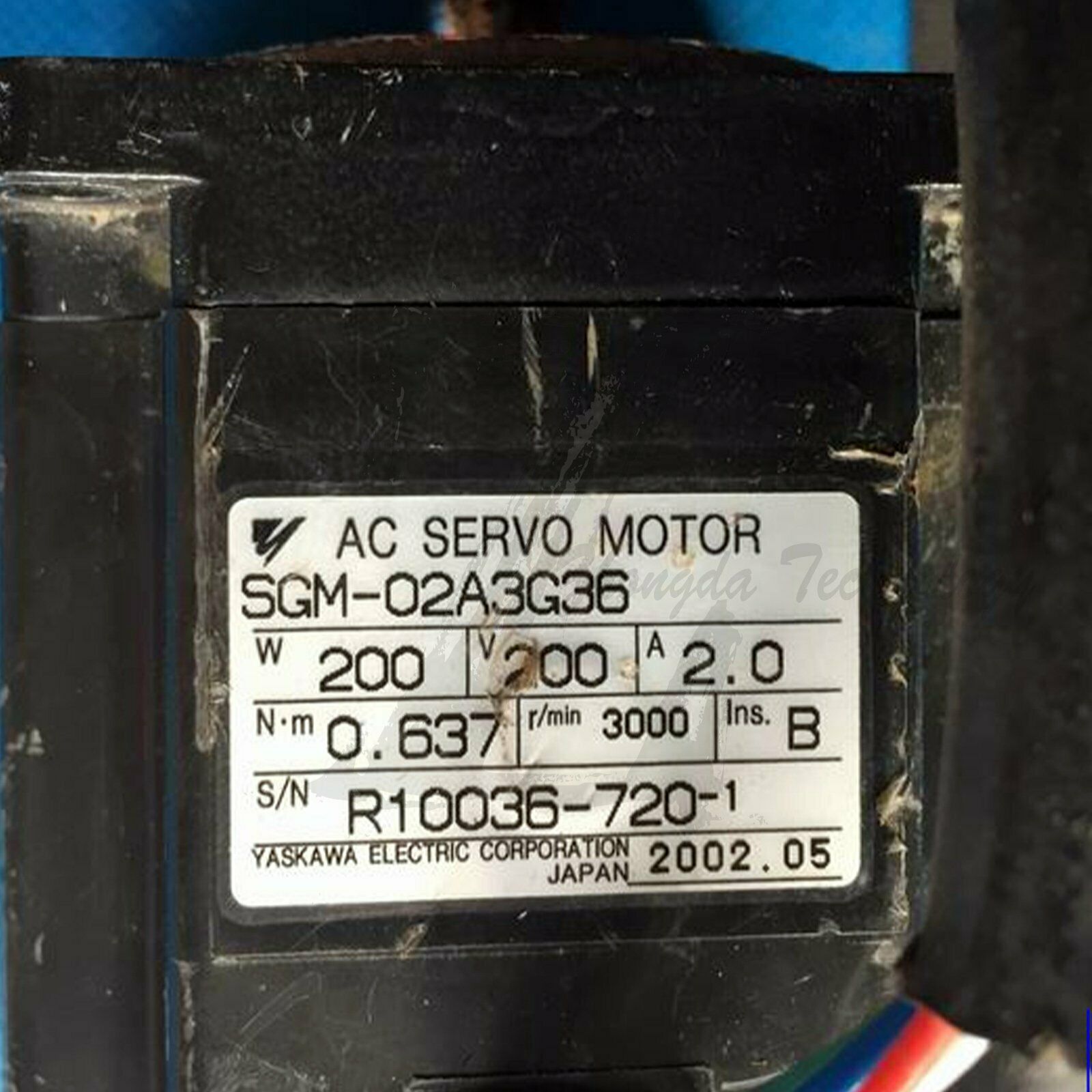 Used Yaskawa servo motor SGM-02A3G36 Tested In Good Condition - YASKAWA