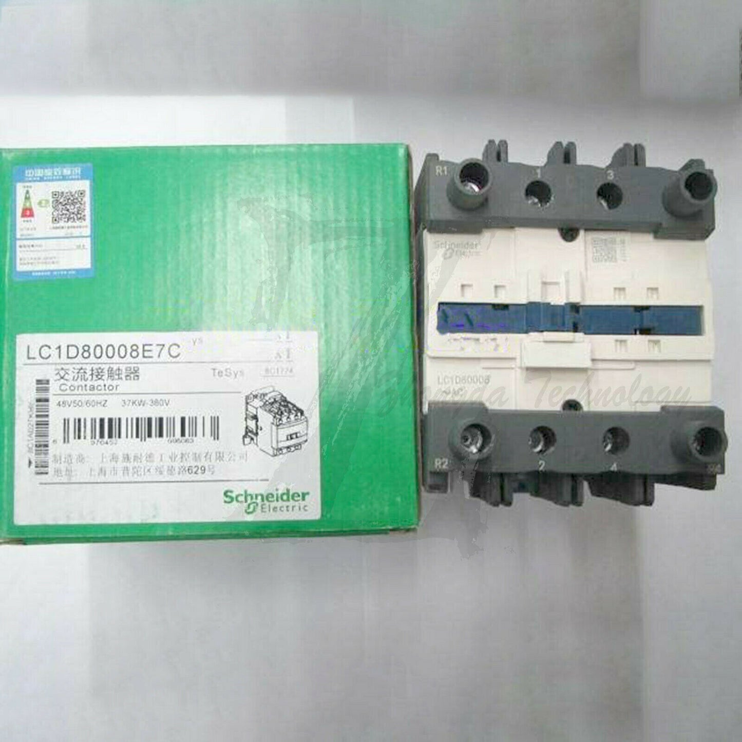 New Schneider four-pole contactor LC1D80008E7 coil AC48V 2 open 2 closed - SCHNEIDER
