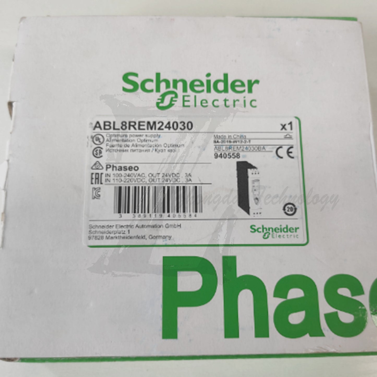 New Schneider ABL8REM24030 : Optimized Switching Power Supply 24V 3A - SCHNEIDER