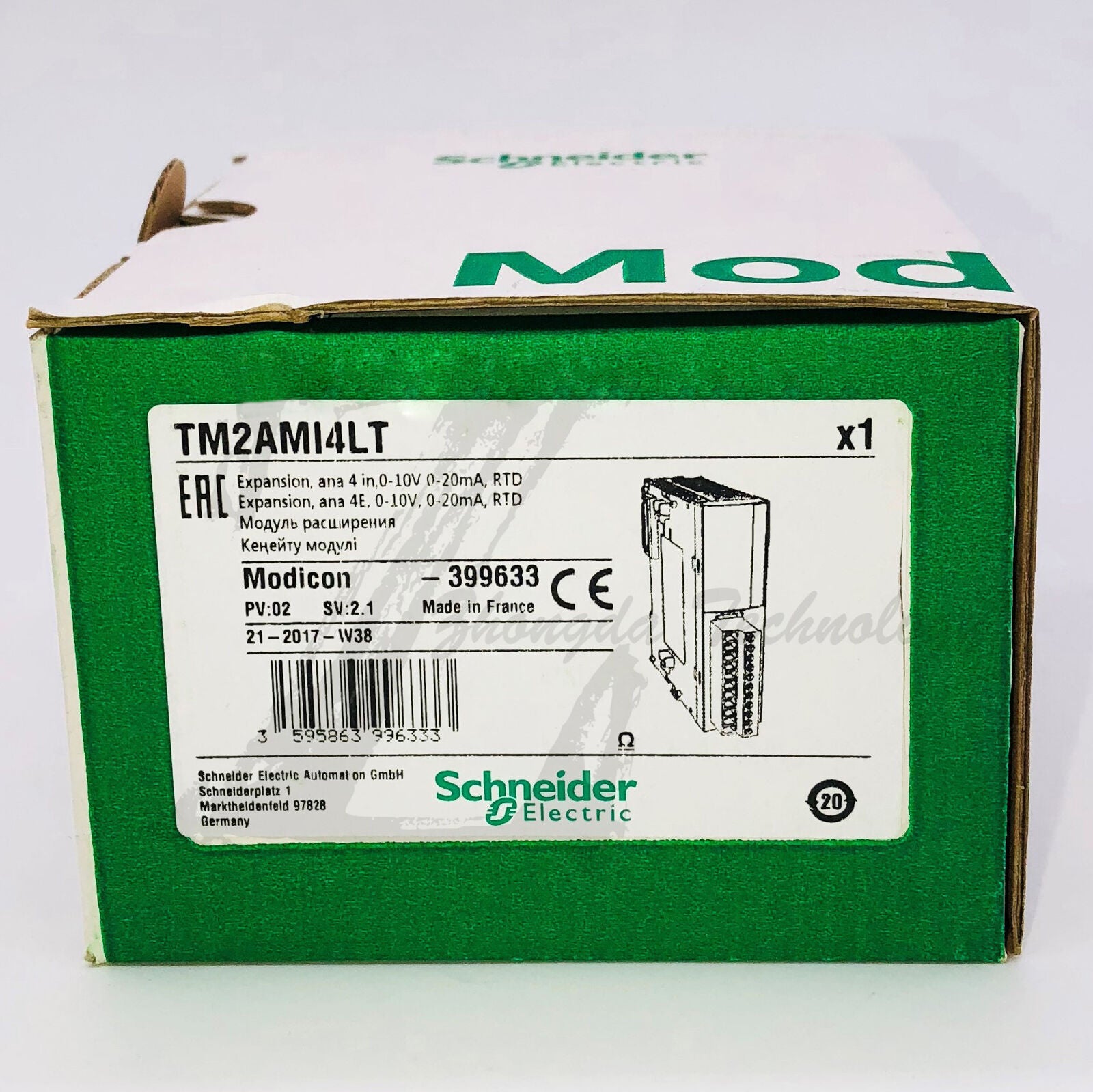 Schneider TM2AMI4LT Analog Input Module M238- 4 Input Voltage Current - SCHNEIDER