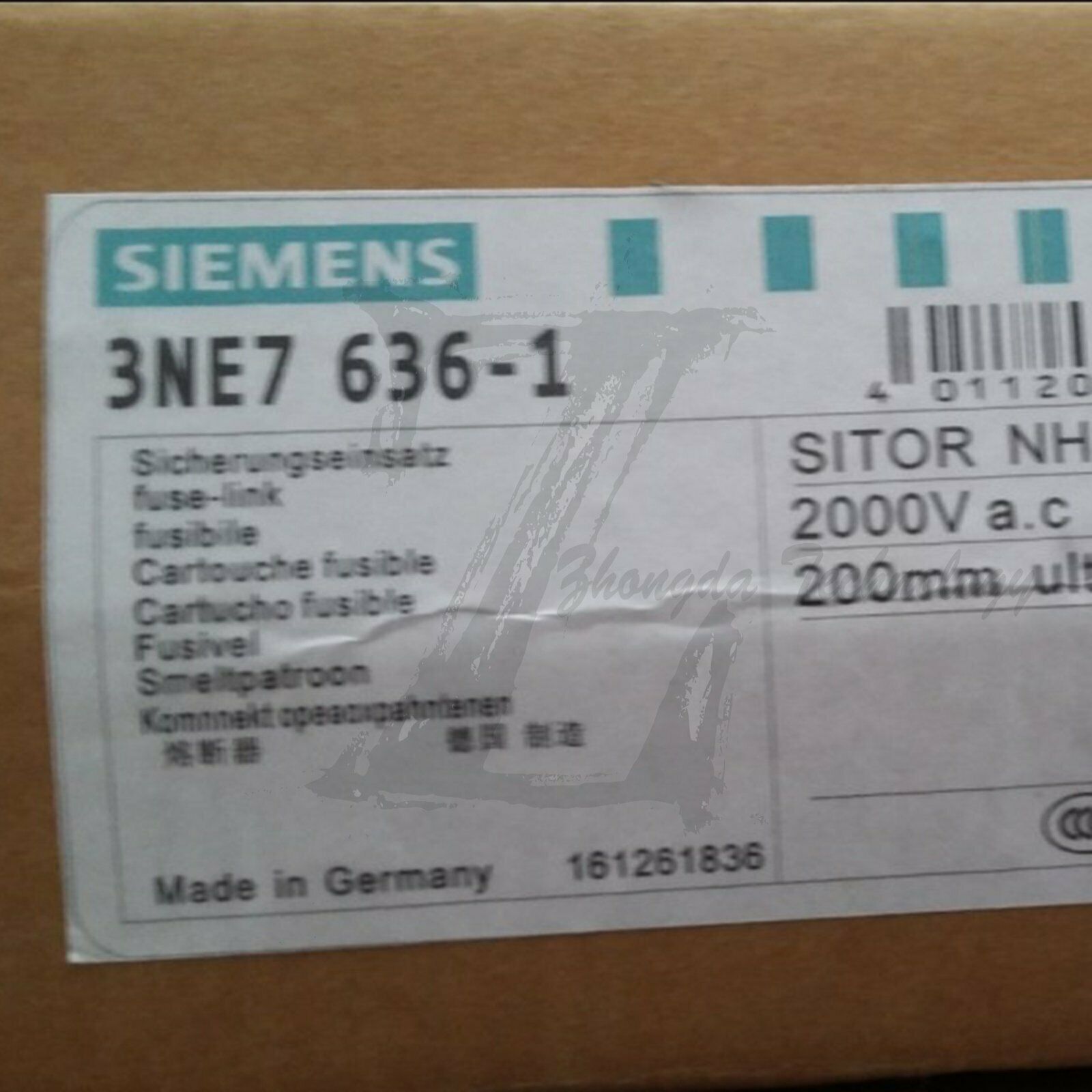 New Siemens fuse 3NE7636-1