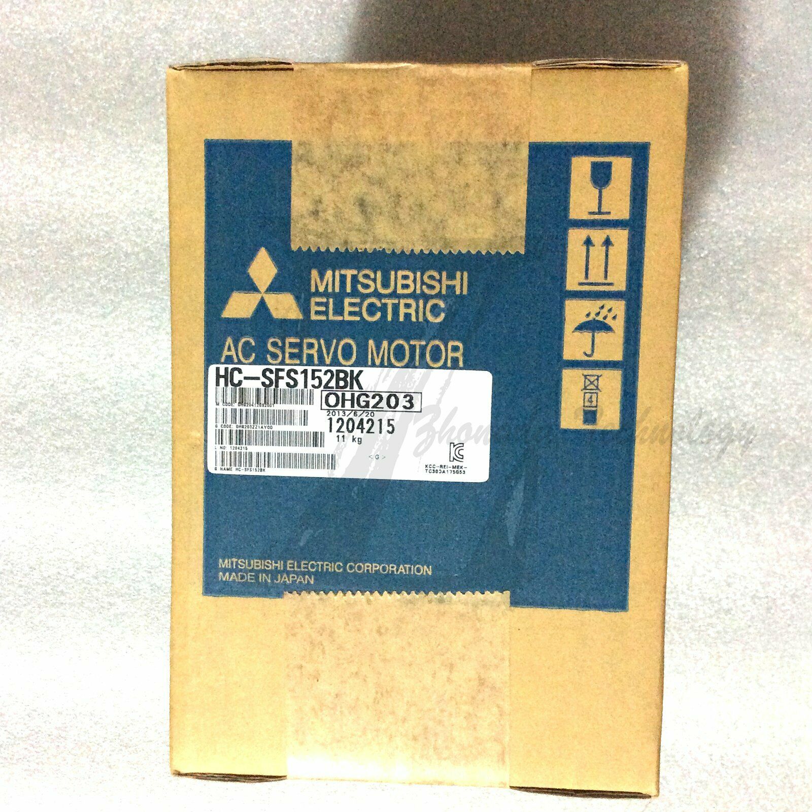 Mitsubishi, Servo Motor, 27 A, 200 V, 1.5 kW, 3000 rpm, HC-SFS152BK - MITSUBISHI