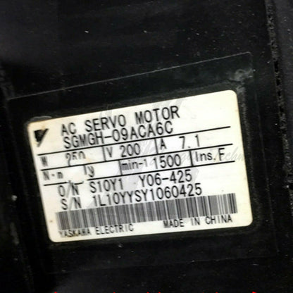 Used Yaskawa AC servo motor SGMGH-09ACA6C good test - YASKAWA