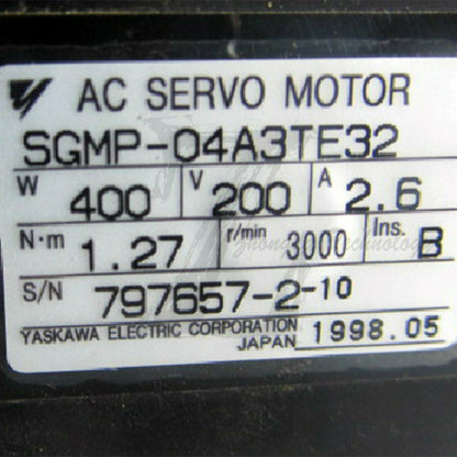 Used Yaskawa SGMP-08A3TE32 Tested In Good Condition - YASKAWA