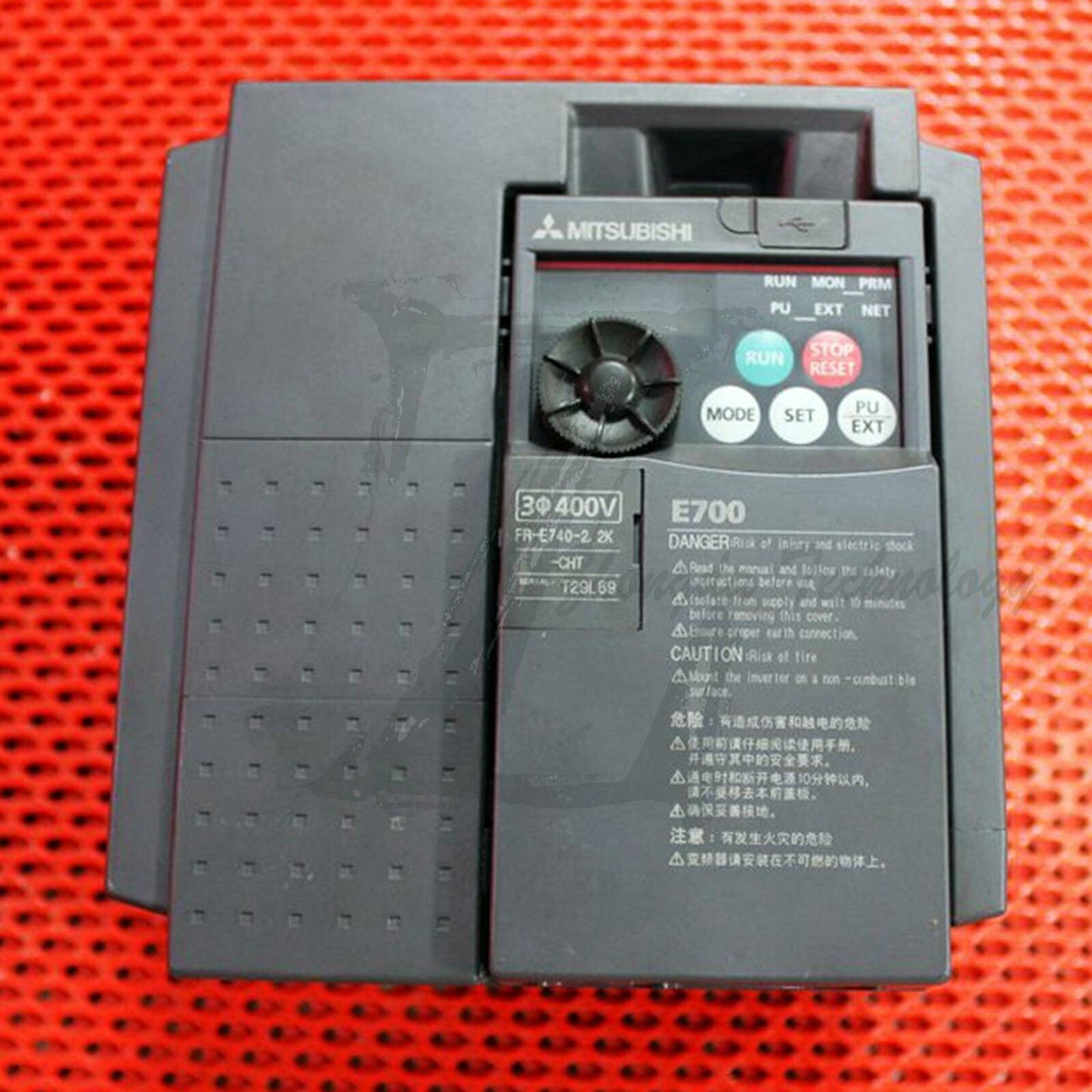 Used Mitsubishi Inverter FR-E740-2.2K-CHT Tested It in good condition - MITSUBISHI