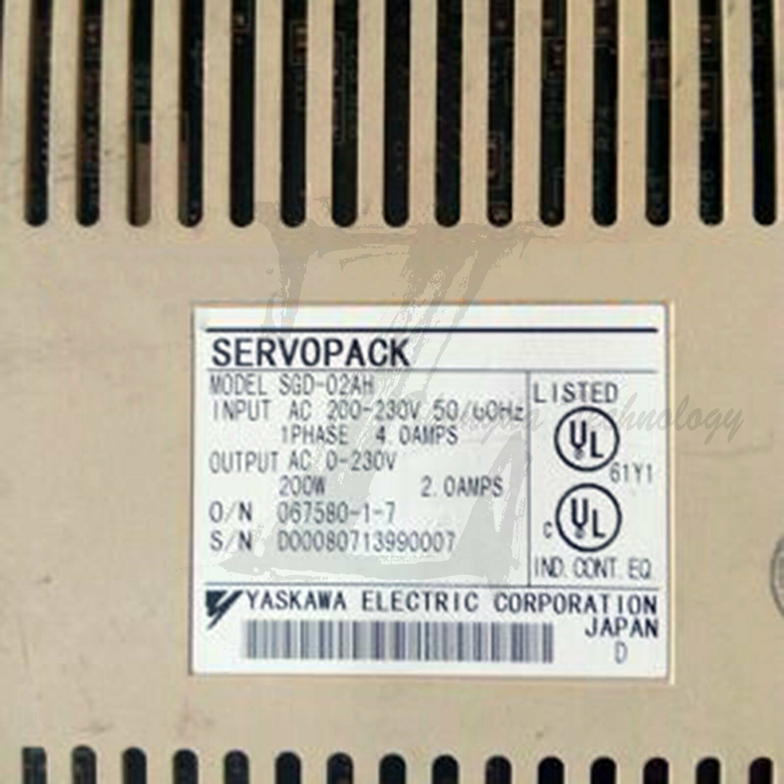 Used Yaskawa AC Servo Drive SGD-02AH good test - YASKAWA