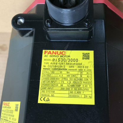 NEW Fanuc AC SERVO MDL AM30/3000I, TPR, 90v BRK, a64ia A06B-0267-B605#S000 - FANUC