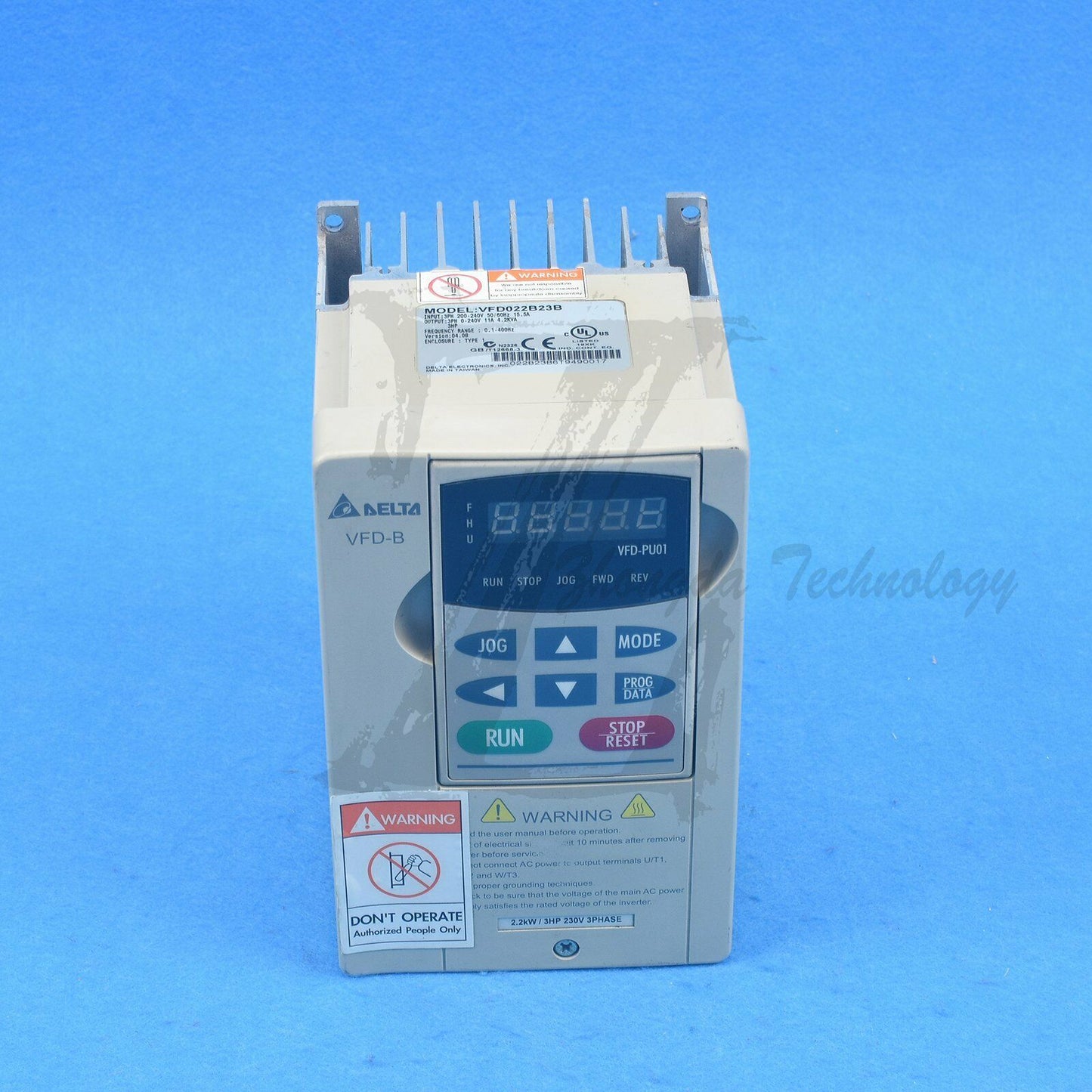 Used Delta VFD022B23B Inverter 2.2KW /220V Tested It In Good Condition - DELTA