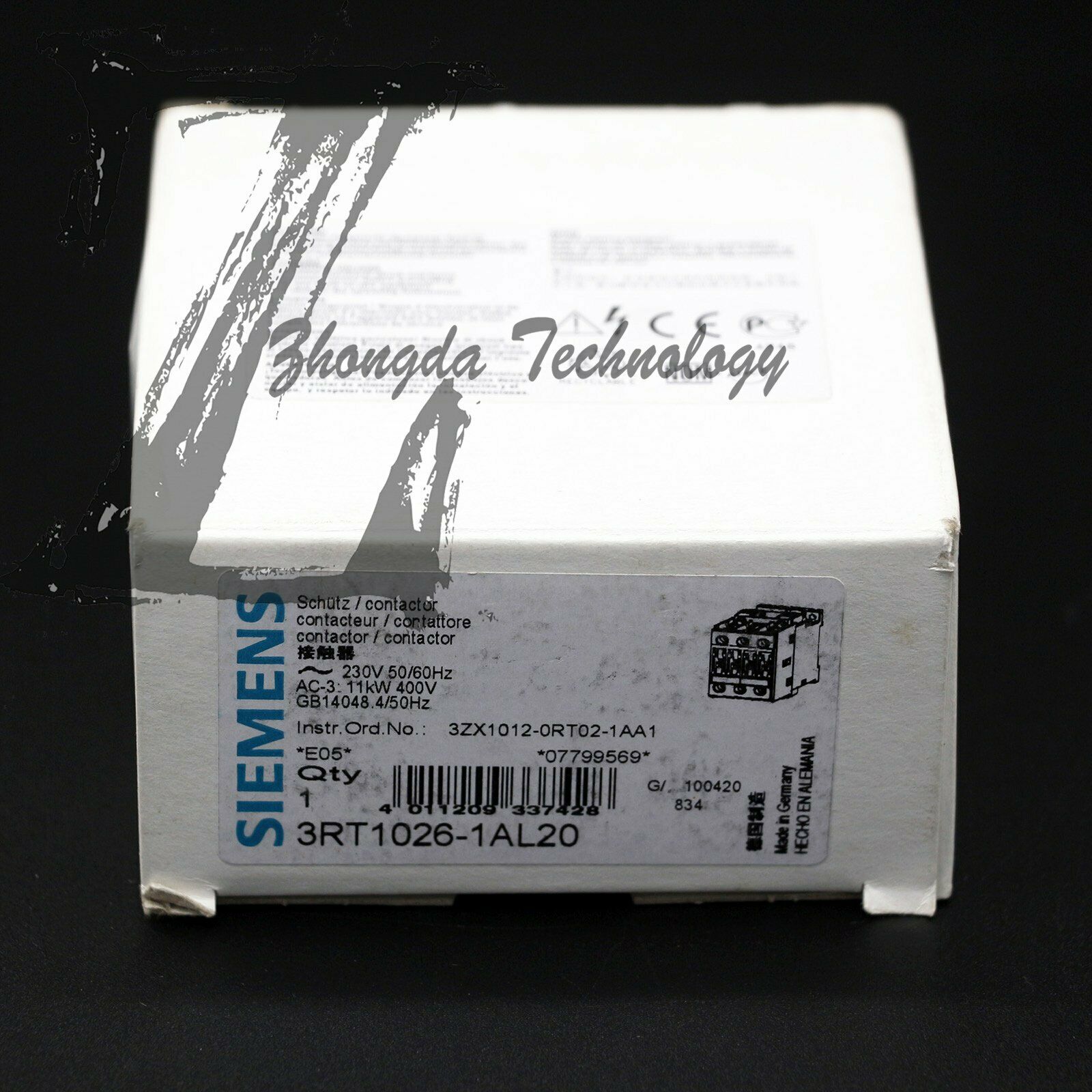 New Siemens 3ZX1012-0RT02-1AA1 3 phase 7.5KW 220V AC
