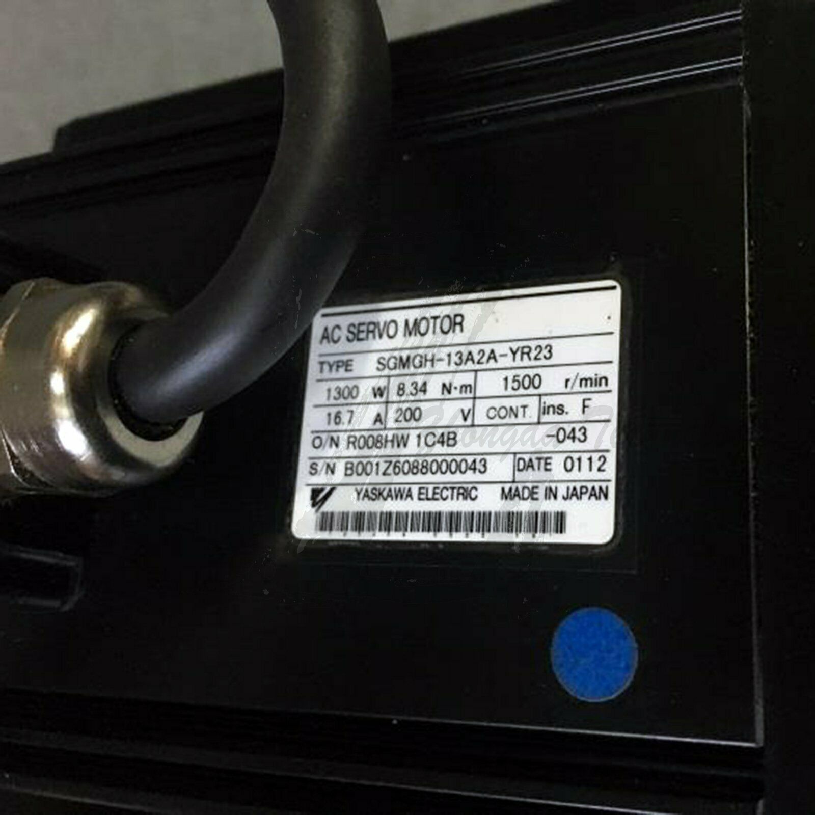 Used Yaskawa servo motor SGMGH-13A2A-YR23 good - YASKAWA