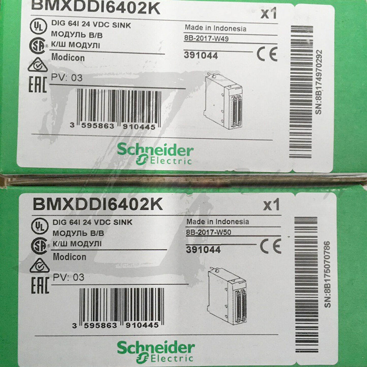 Schneider BMXDDI6402K : Discrete DC input module, 64-point input 24VDC - SCHNEIDER