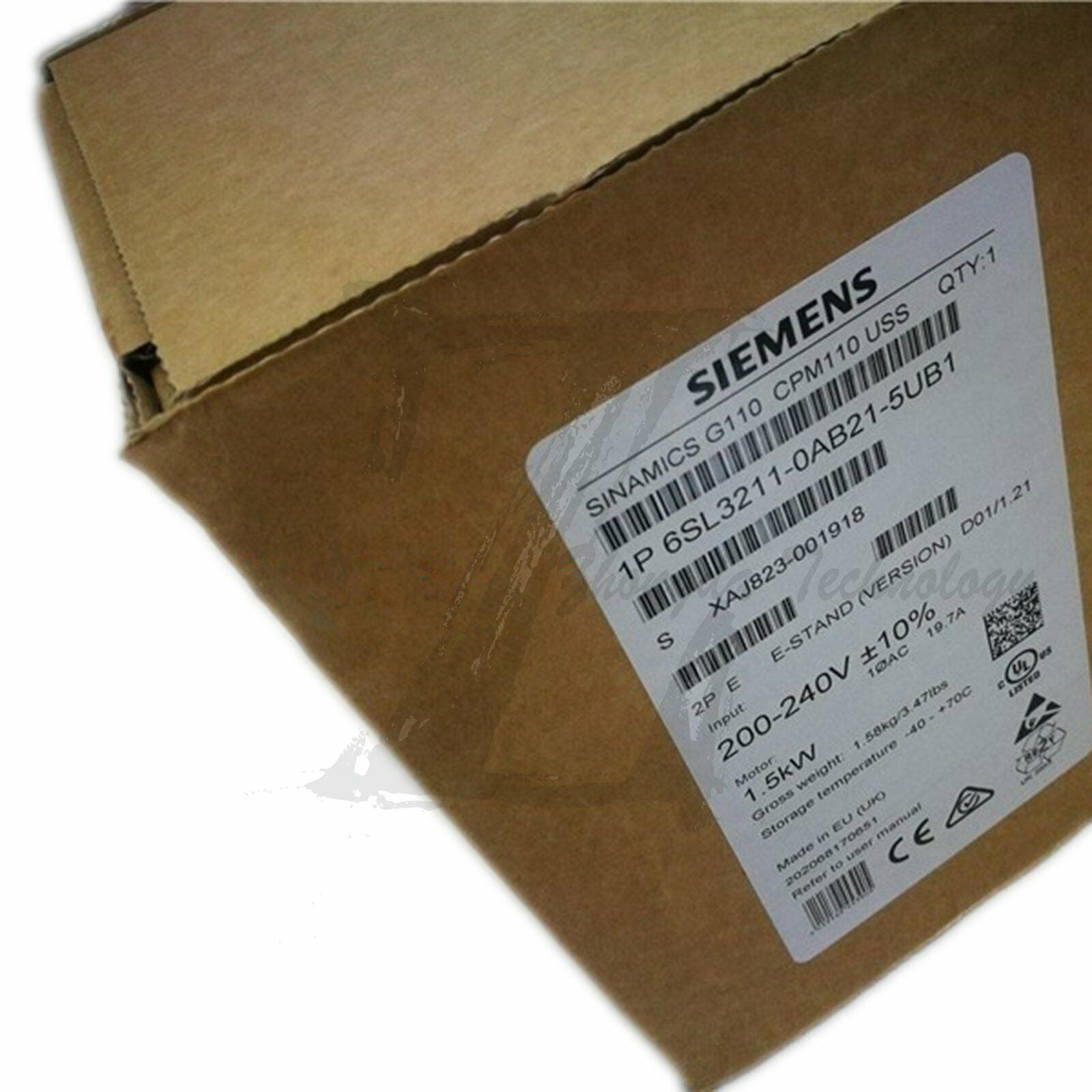 New Siemens G110 inverter 6SL3211-0AB21-5UB1 1.5KW 220V Siemens