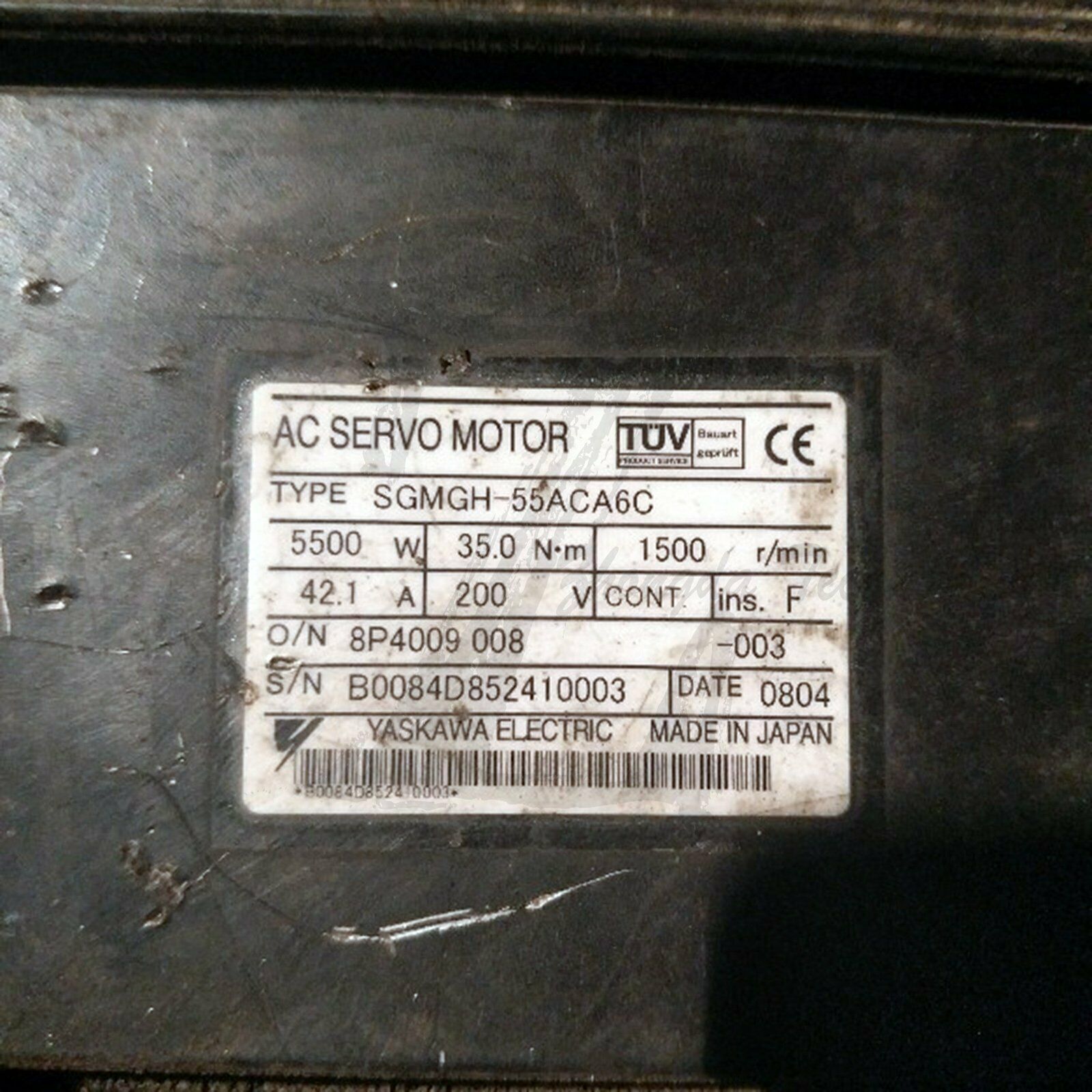 Used Yaskawa servo motor SGMGH-55ACA6C good - YASKAWA