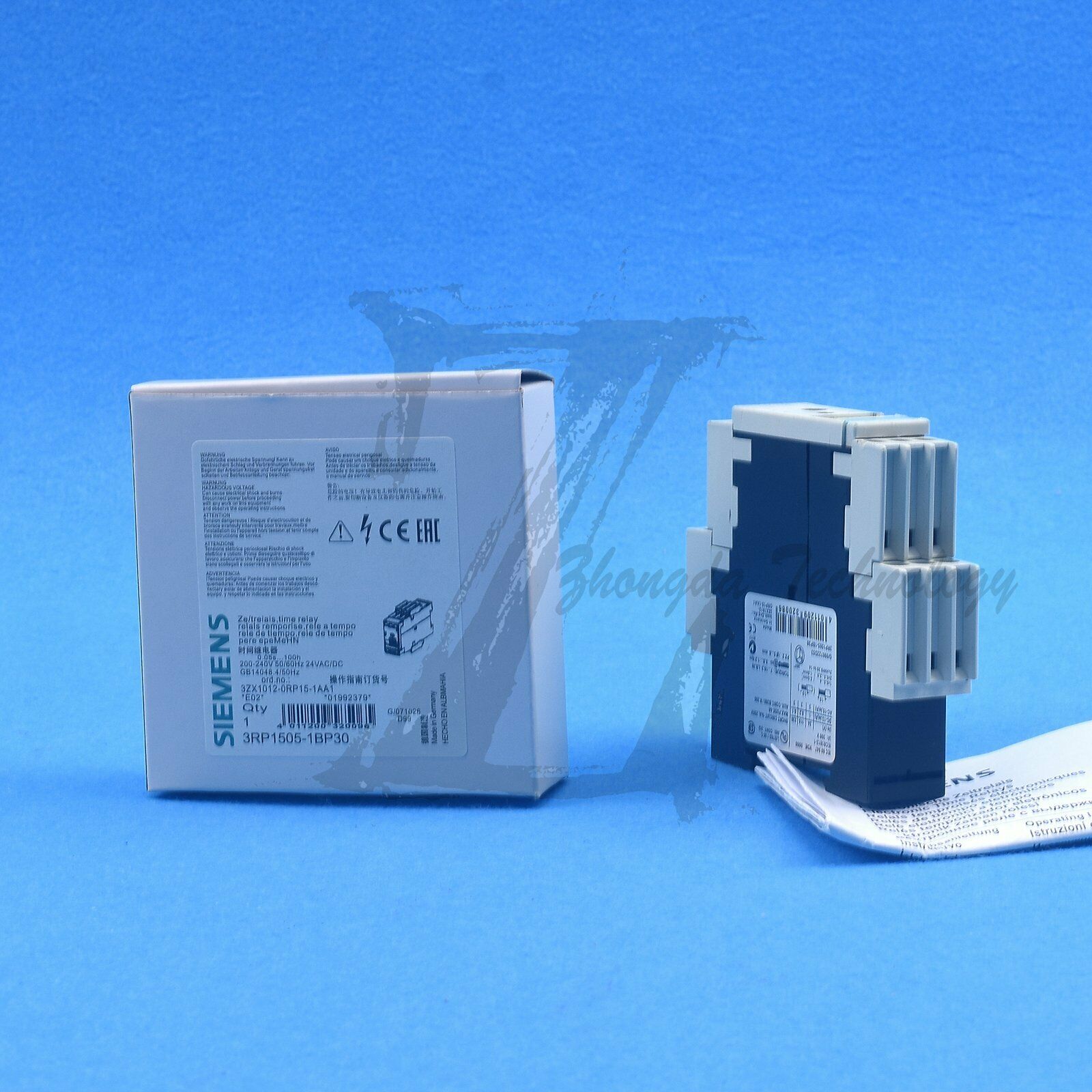 New Siemens Time Relay 3RP1505-1BP30 0.05s-100h Timing Relay Siemens