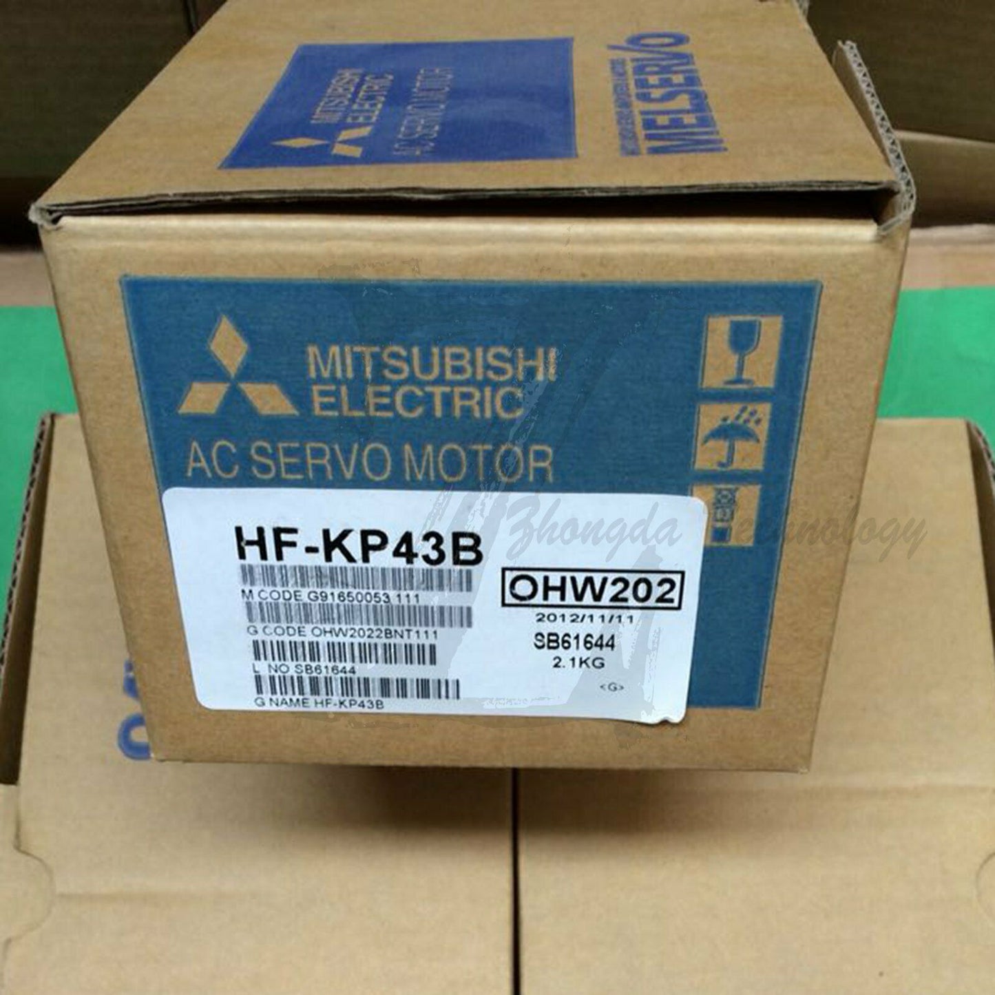 Mitsubishi Servo Motor 400 W 100 V & 200 V 8.1 A 6000 rpm 3.8 Nm HF-KP43B - MITSUBISHI