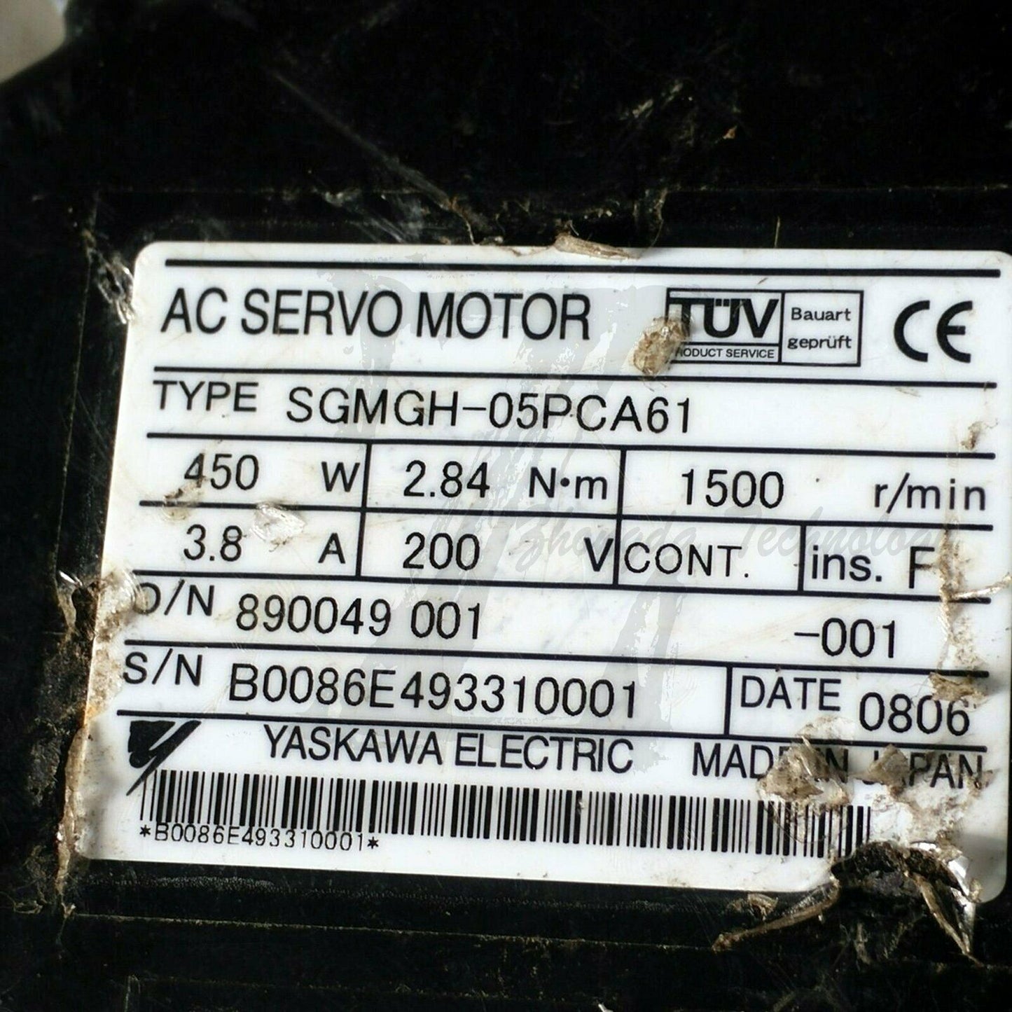 Used Yaskawa SGMGH-05ACA61 Servo Motor Tested In Good Condition - YASKAWA