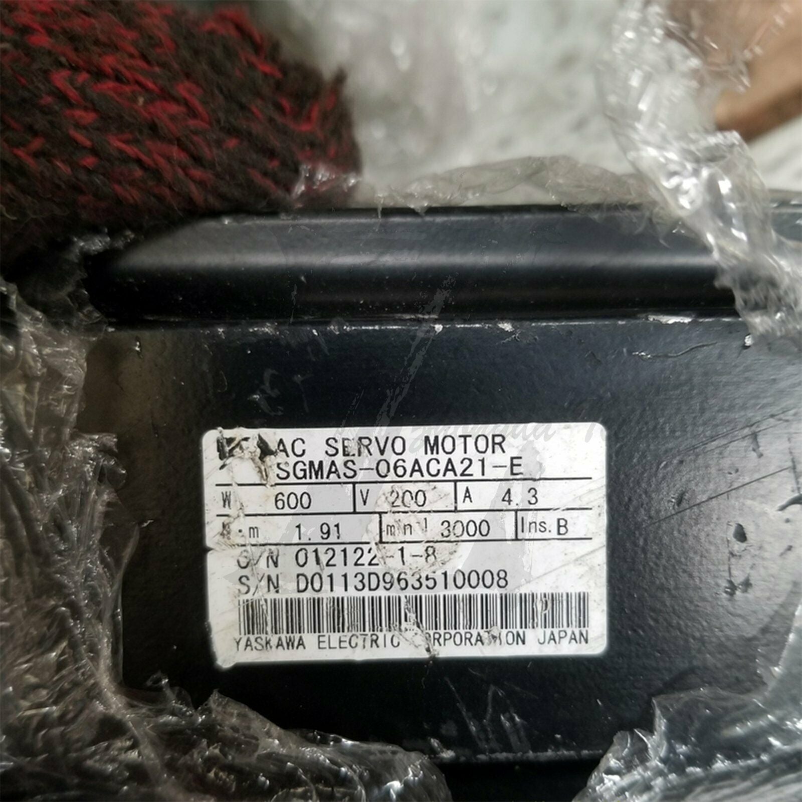 Used Yaskawa servo motor SGMAS-06ACA21-E Tested In Good Condition - YASKAWA