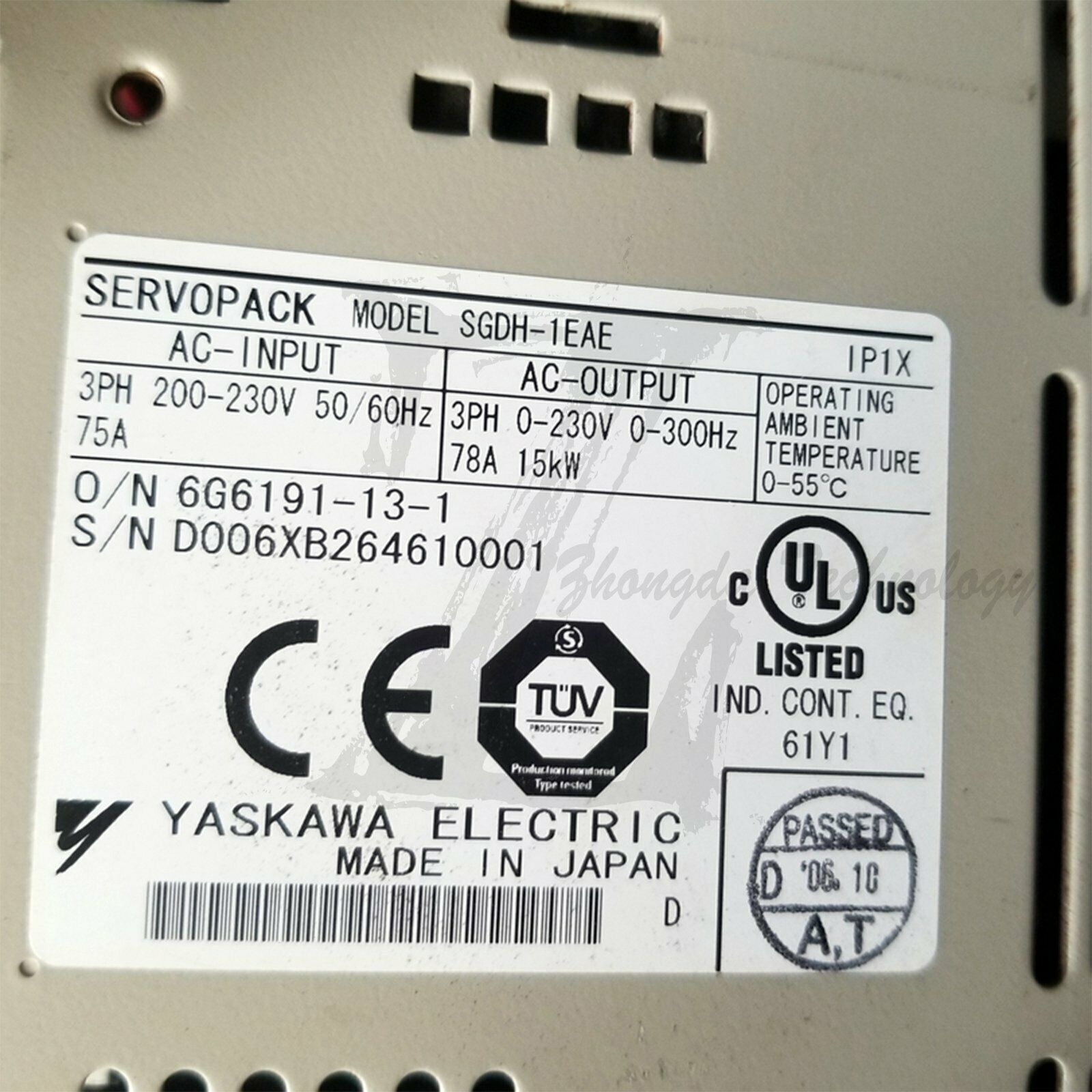 Used Yaskawa AC servo driver SGDH-1EAE good - YASKAWA