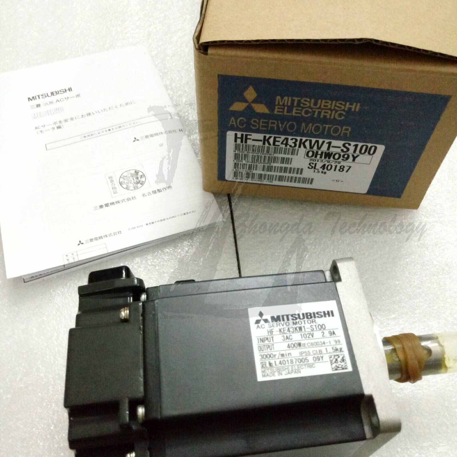 New Mitsubishi Servo Motor 0.4 kW 8.1 A 3000 rpm 3.8 Nm HF-KE43KW1-S100 - MITSUBISHI