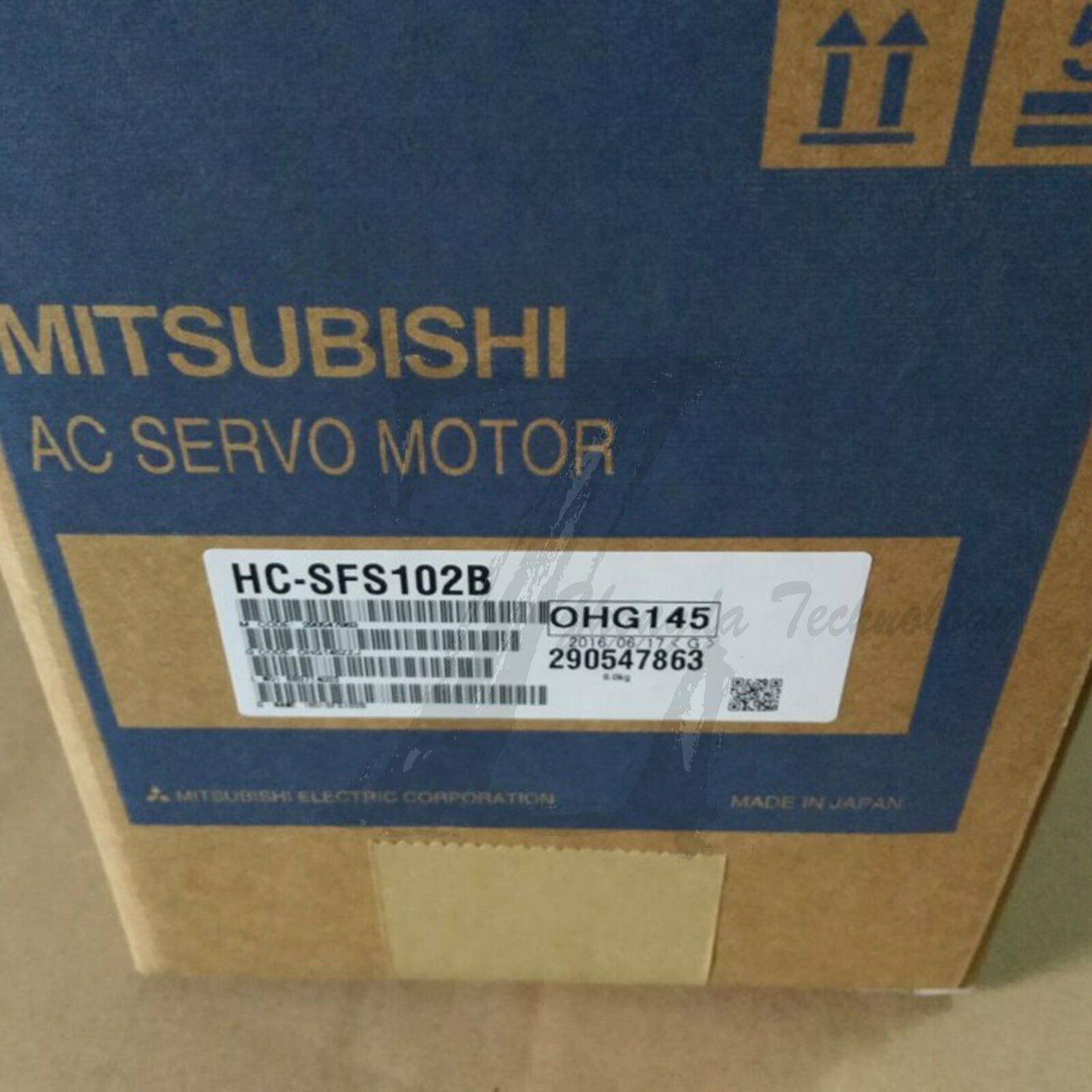 New Mitsubishi, AC Servo Motor,1 kW, 123 V,6 A, 2000 rpm,HC-SF102B - MITSUBISHI