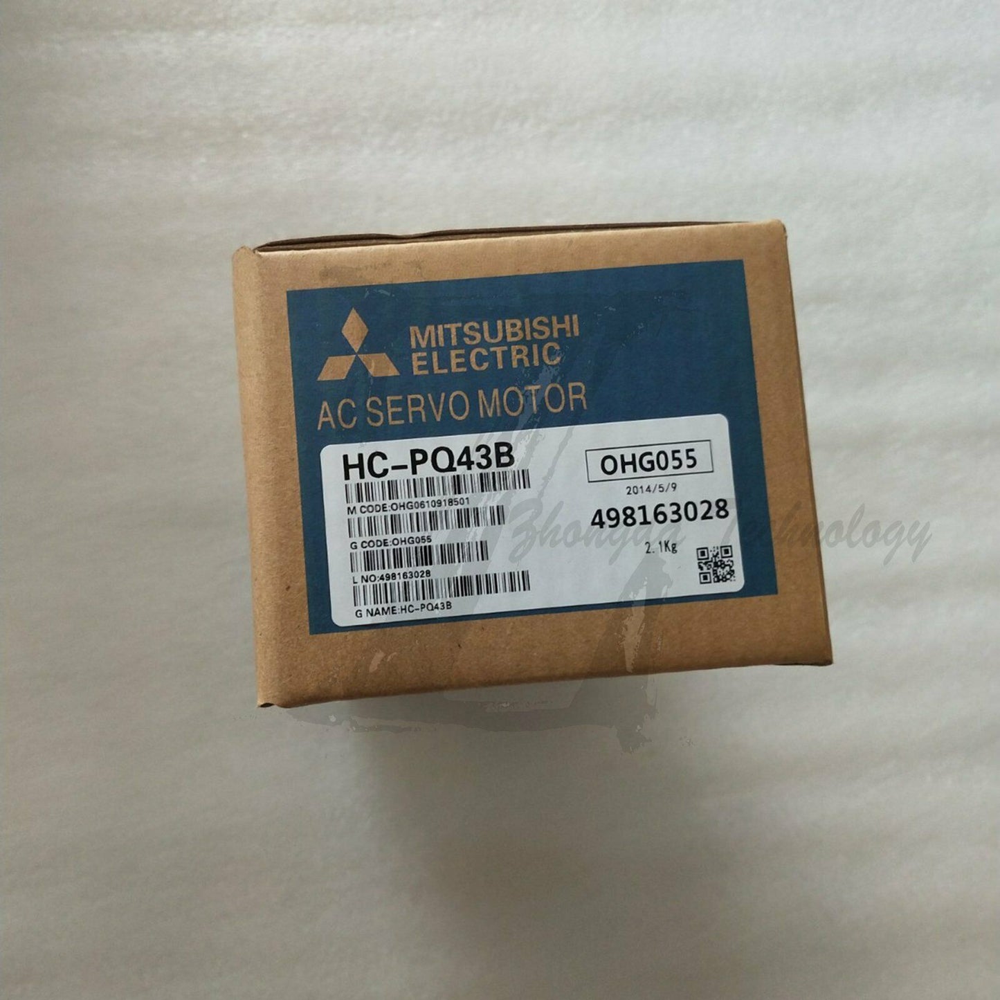 Mitsubishi Servo Motor，400 W，4500 rpm，1.27 Nm HC-PQ43B - MITSUBISHI