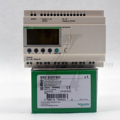 Schneider SR2B201BD logic controller DC24V 12 6-channel AI input 8 relay output - SCHNEIDER