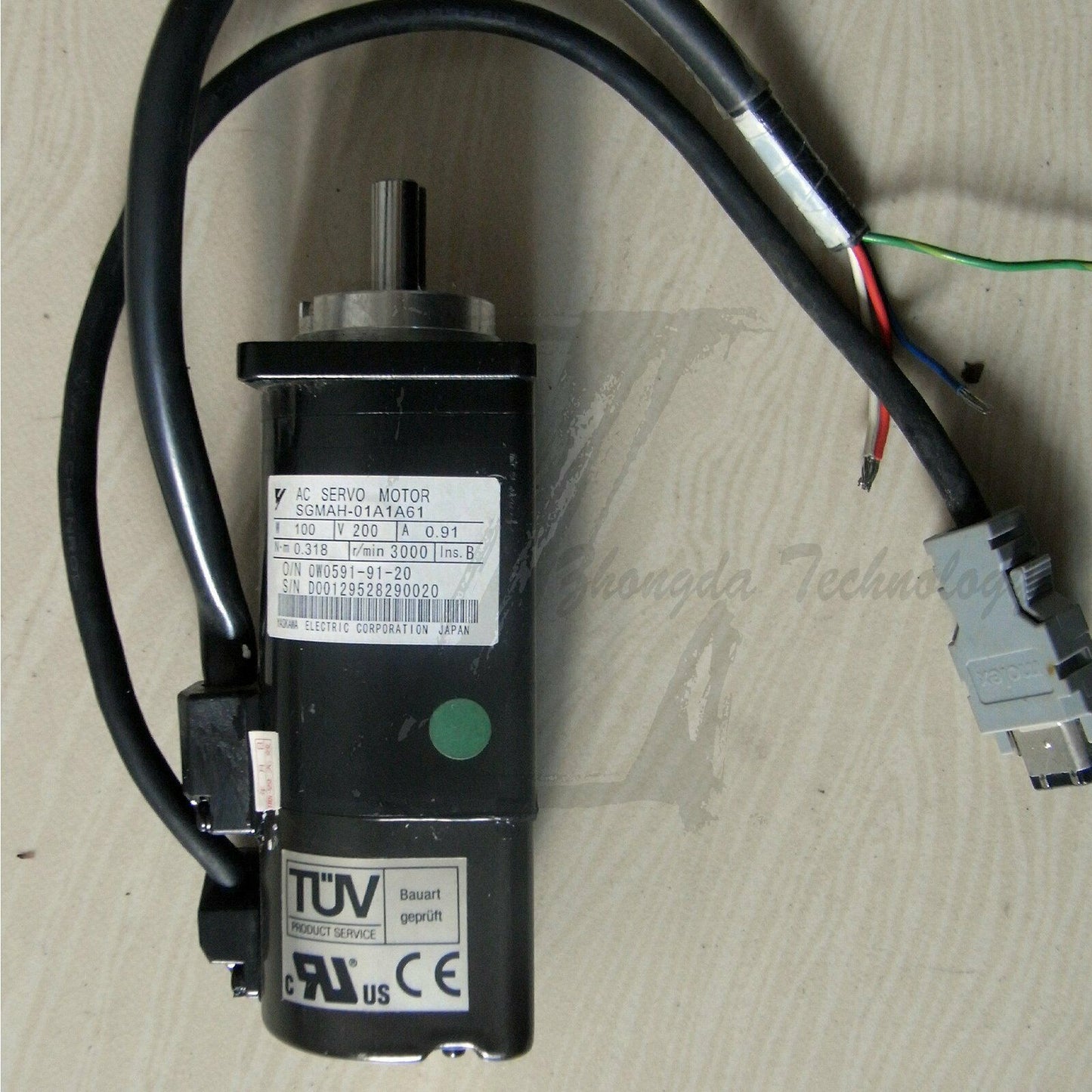 Used Yaskawa servo motor SGMAH-01A1A61 100W Tested In Good Condition - YASKAWA