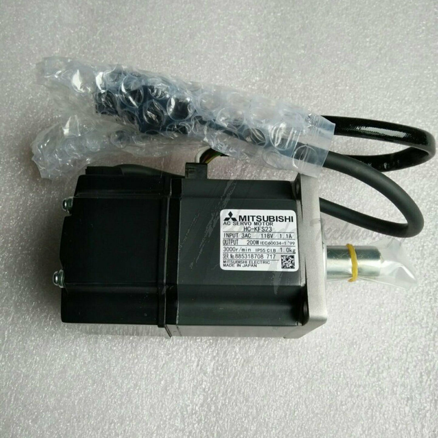 Mitsubishi Servo Motor 0.2 kW 200 V & 400 V 3.4 A 4500 rpm 0.64 Nm HC-KFS23 - MITSUBISHI