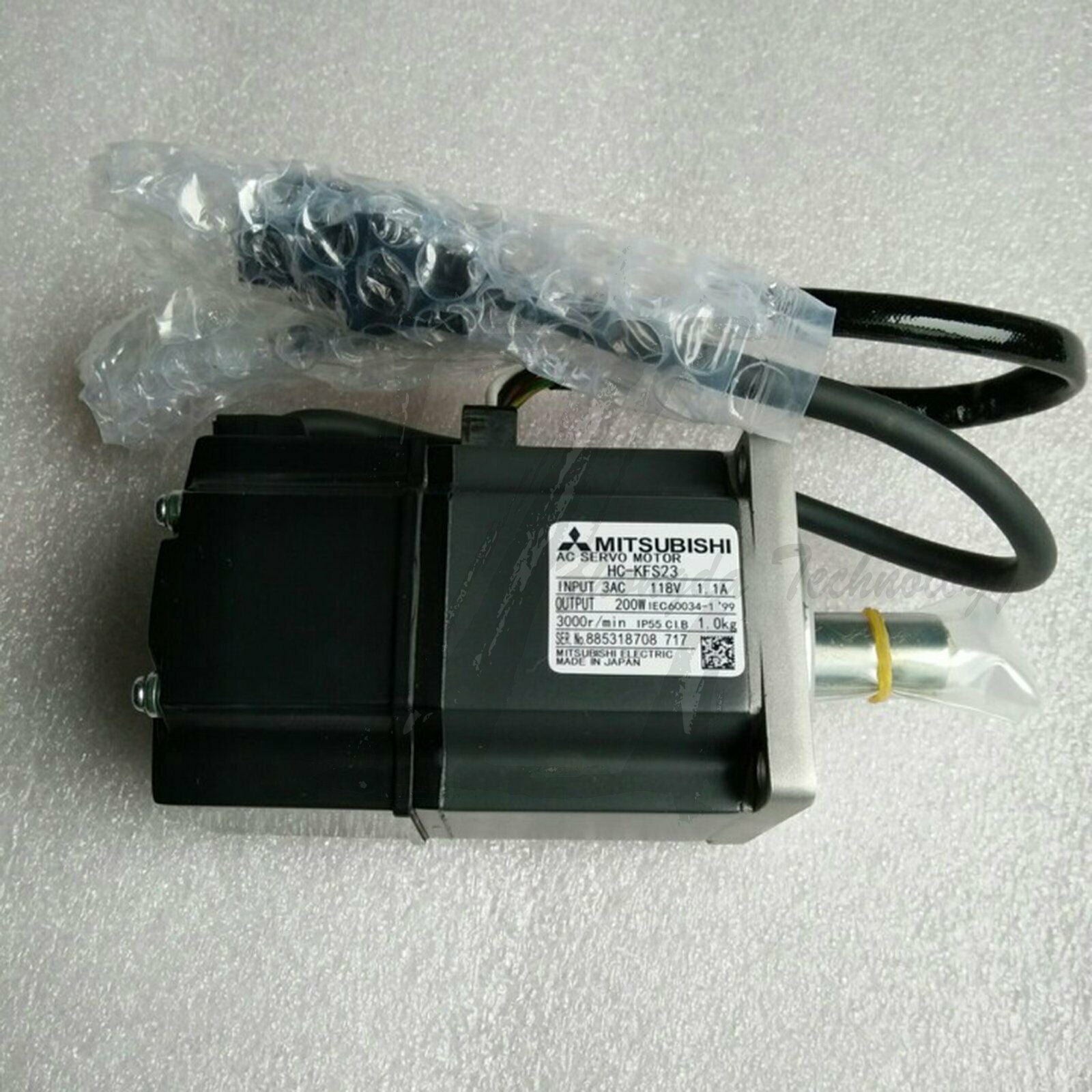 Mitsubishi Servo Motor 0.2 kW 200 V & 400 V 3.4 A 4500 rpm 0.64 Nm HC-KFS23 - MITSUBISHI