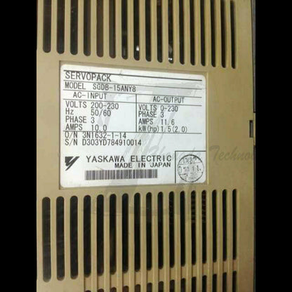 Used Yaskawa Servo Driver SGDB-15ANY8 Tested In Good Condition - YASKAWA