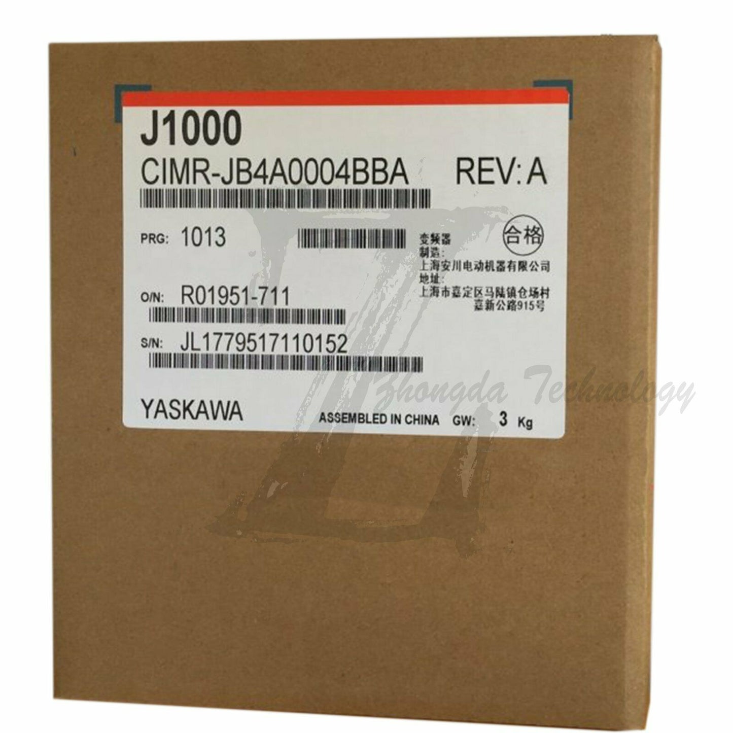 NEW Yaskawa Inverter J1000 Series CIMR-JB4A0004BBA(0.75kw) Three Phase 380v - YASKAWA