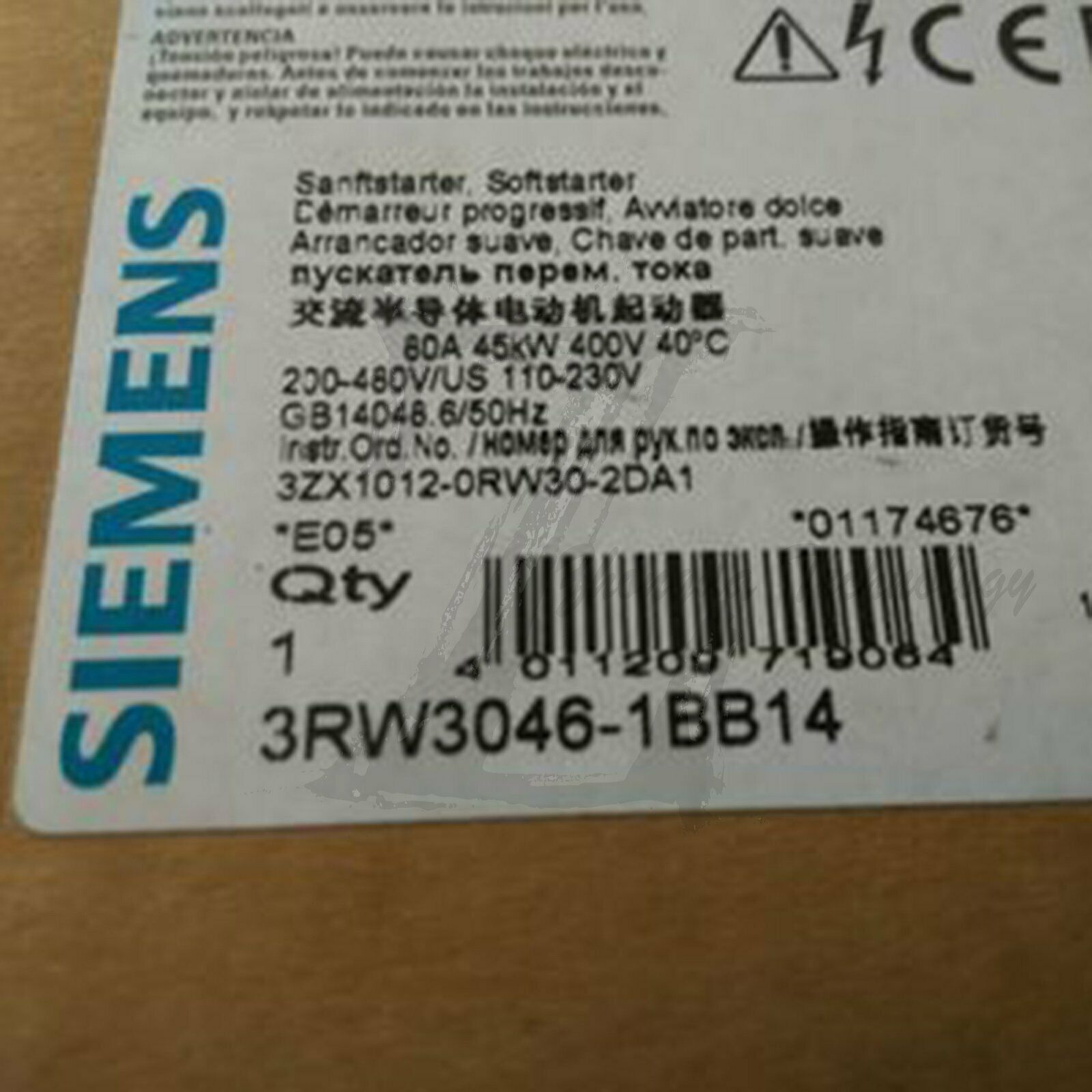 New Siemens soft starter 3RW3046-1BB14 3RW3046-1BB14 Siemens