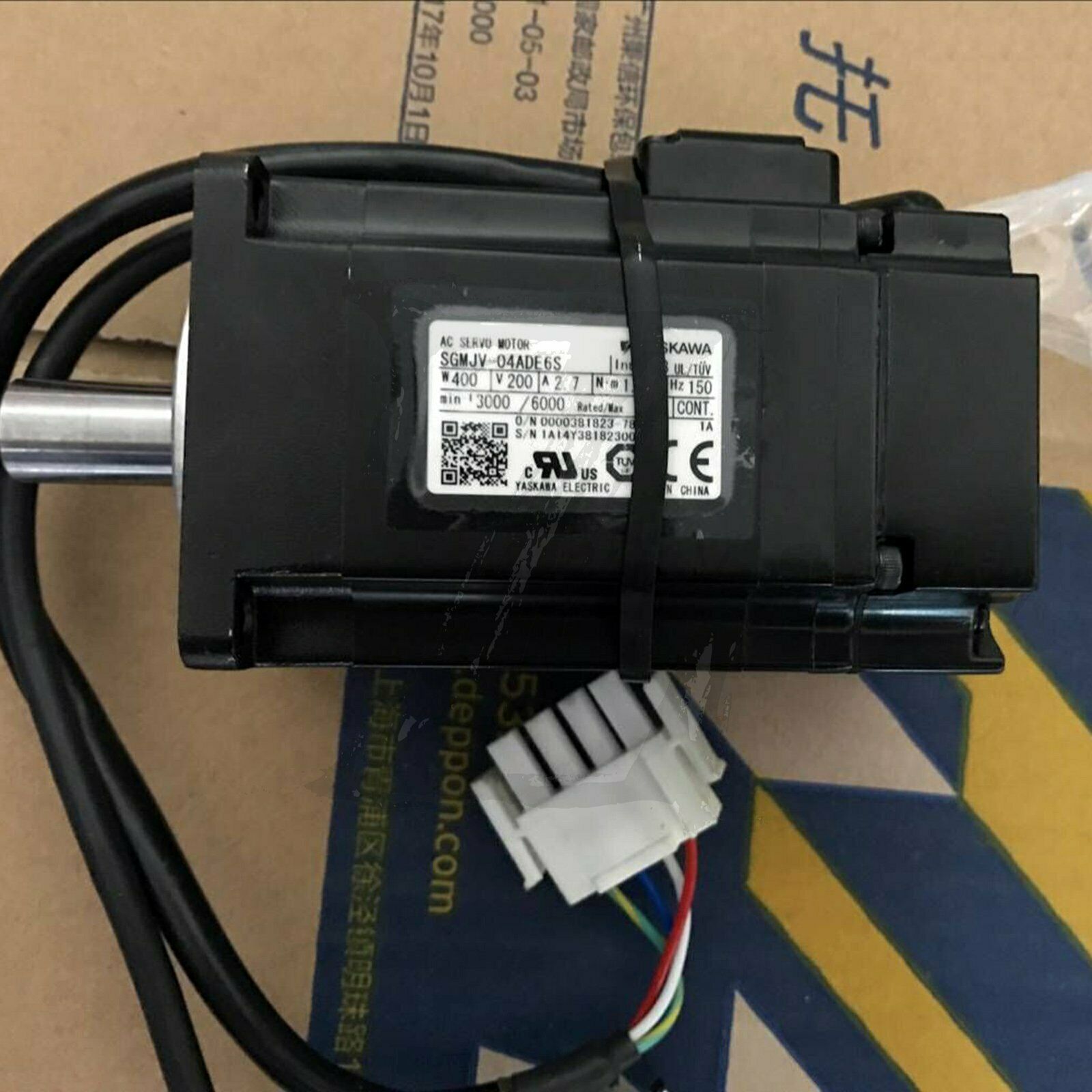 Used Yaskawa servo motor SGMJV-04ADE6S Tested In Good Condition - YASKAWA